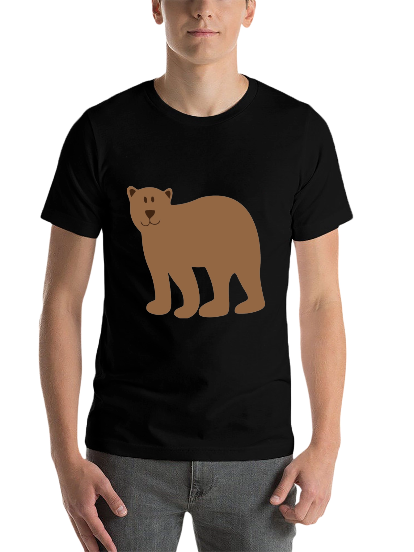 Black Bear Graphic Tee - Casual Black T-Shirt view 7