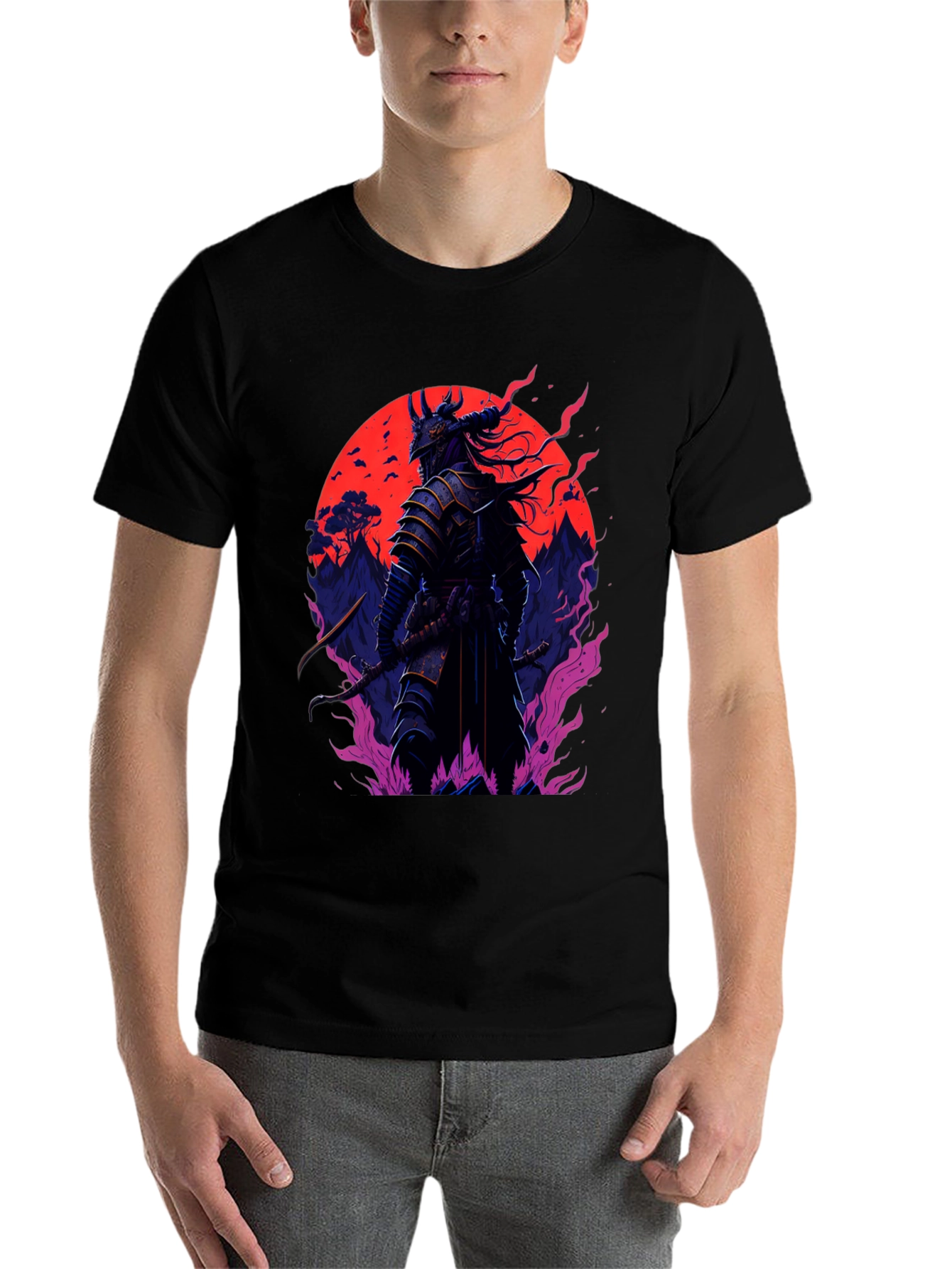Black Samurai Warrior T-Shirt - Dark Graphic Tee view 7