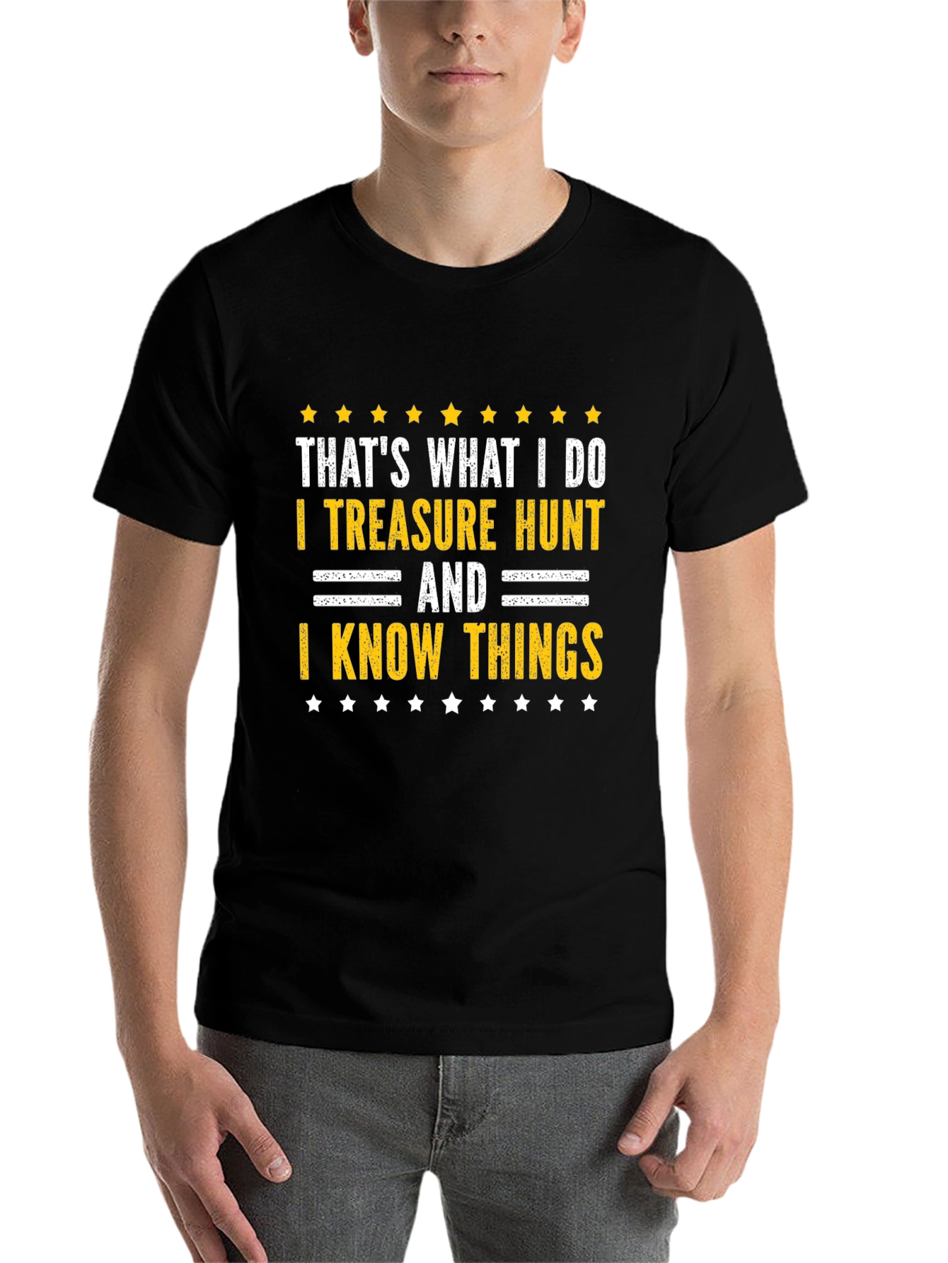 Black Treasure Hunt & Know Things Graphic Tee view 7