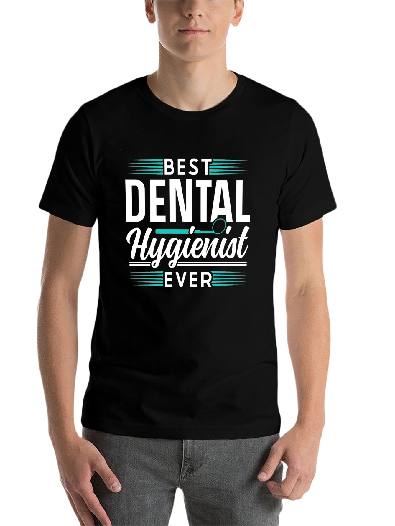 Black Best Dental Hygienist Ever Tee Shirt view 7