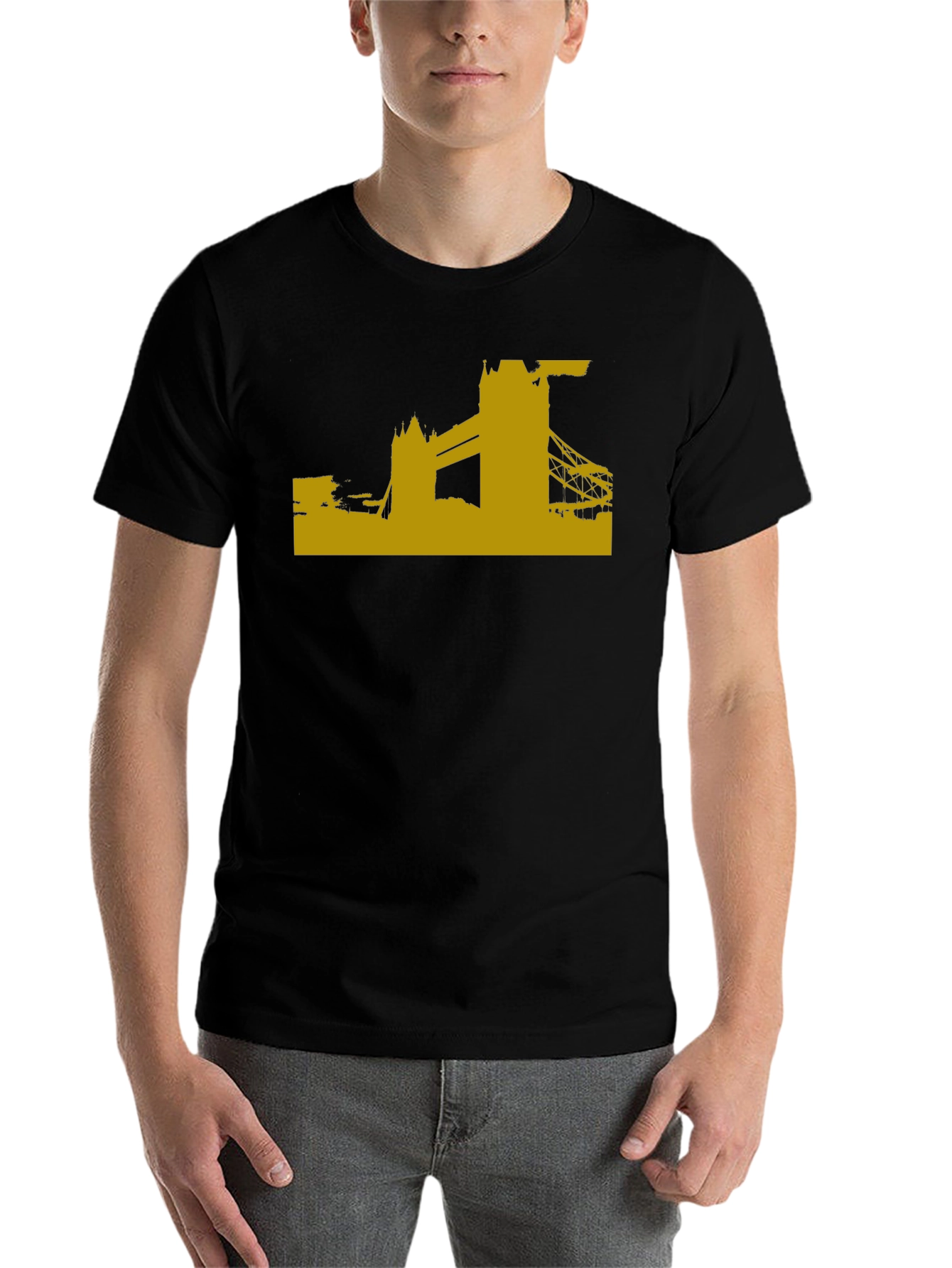 Black London Skyline Graphic Tee - Black view 7
