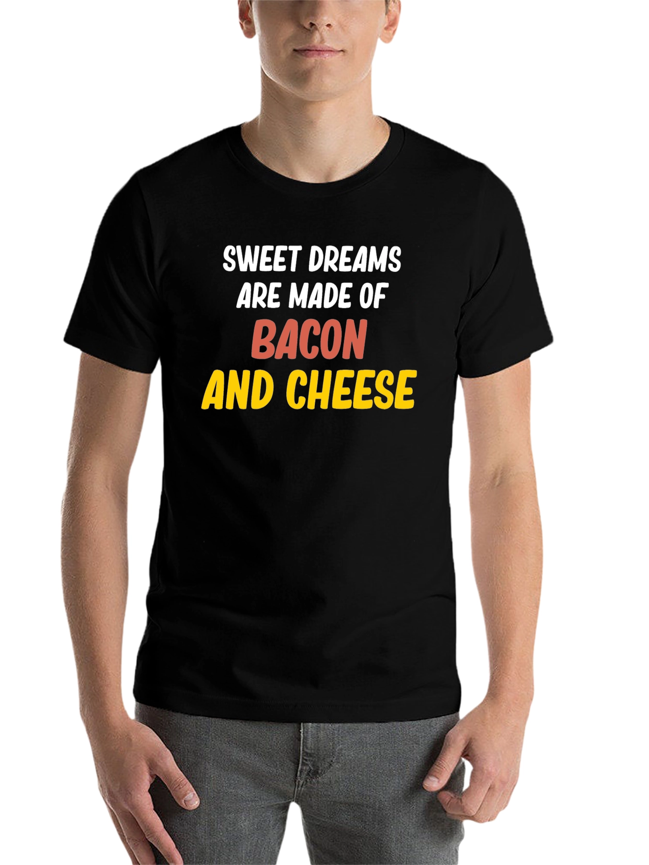 Black Sweet Dreams Bacon & Cheese Graphic Tee view 7