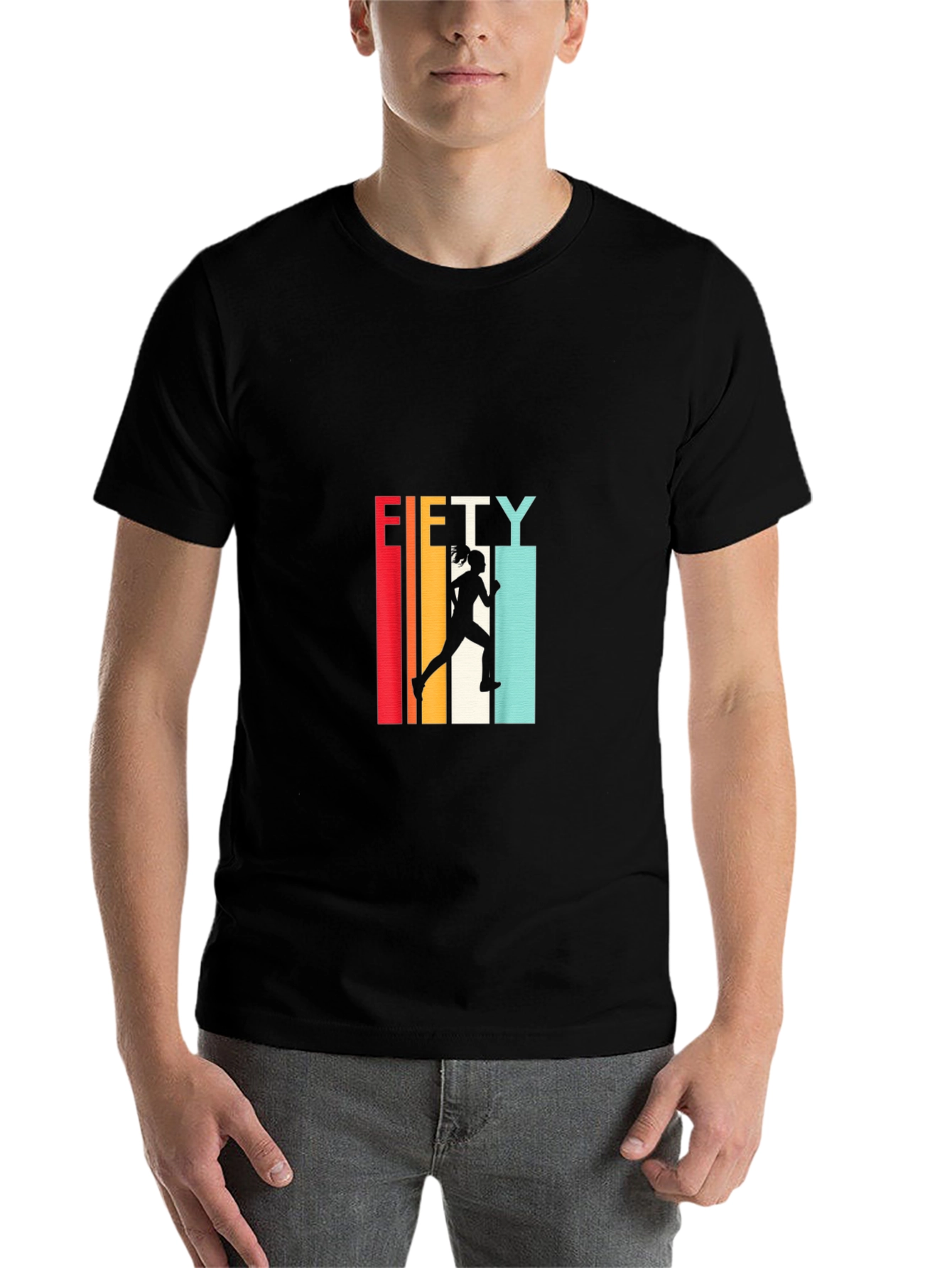 Black Retro Fifty Runner T-Shirt view 7