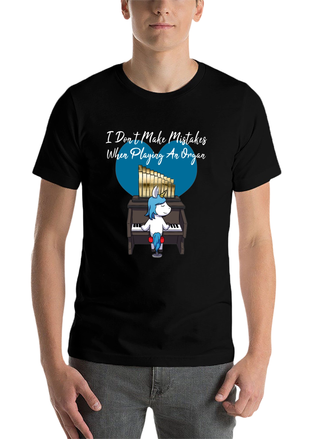 Black Unicorn Organist T-Shirt - I Don't Make Mistakes view 7