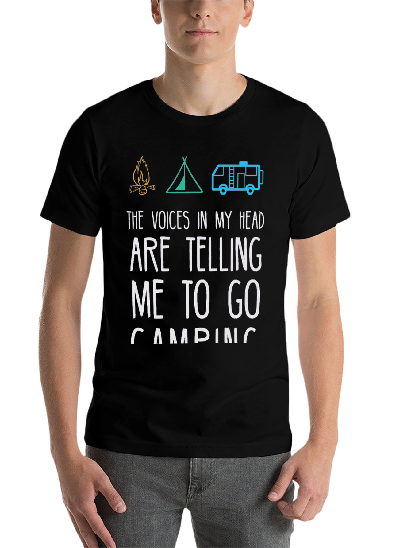 Black Voices in My Head Camping Tee view 7