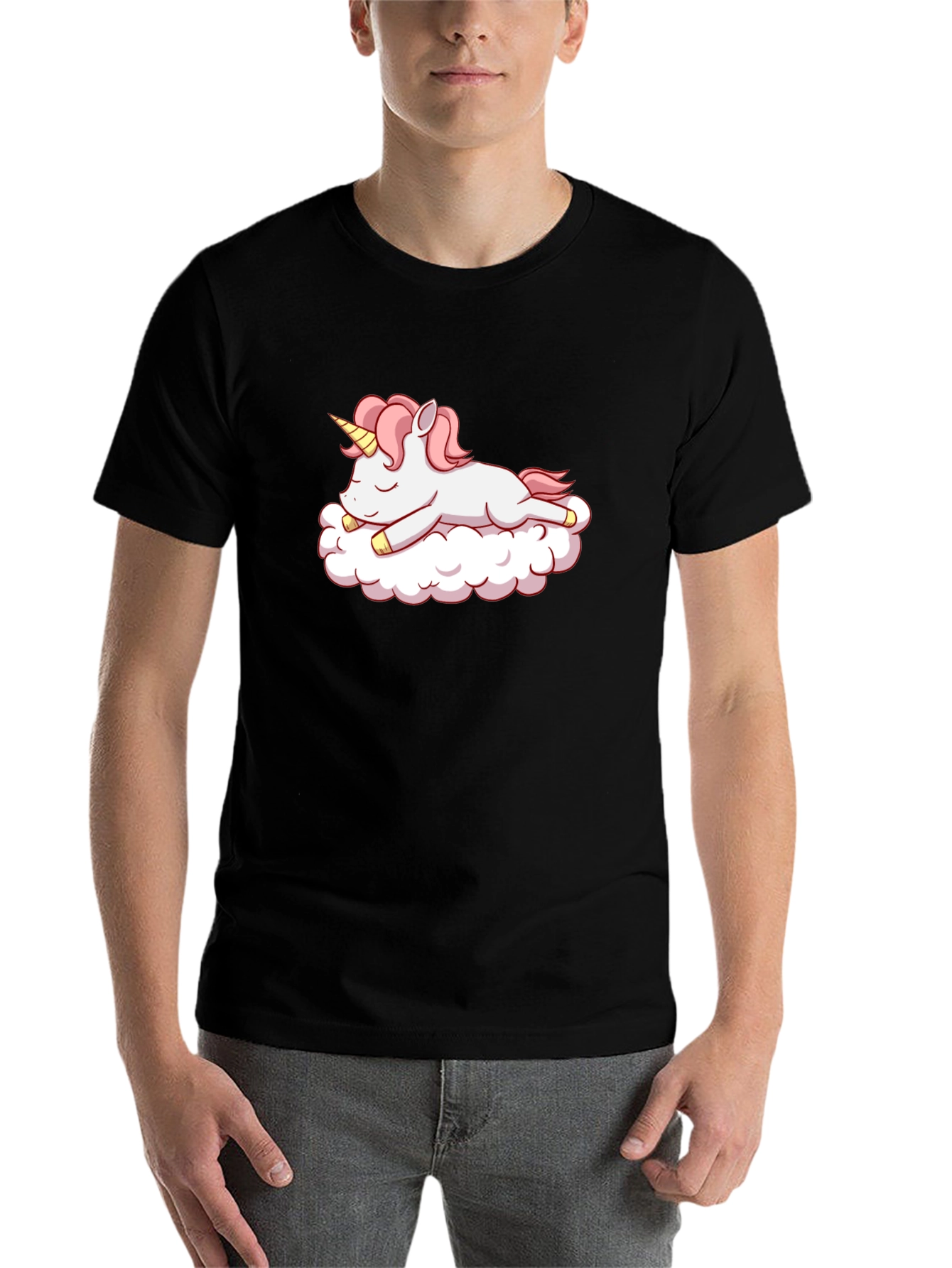 Black Unicorn Cloud T-Shirt - Black Tee view 7