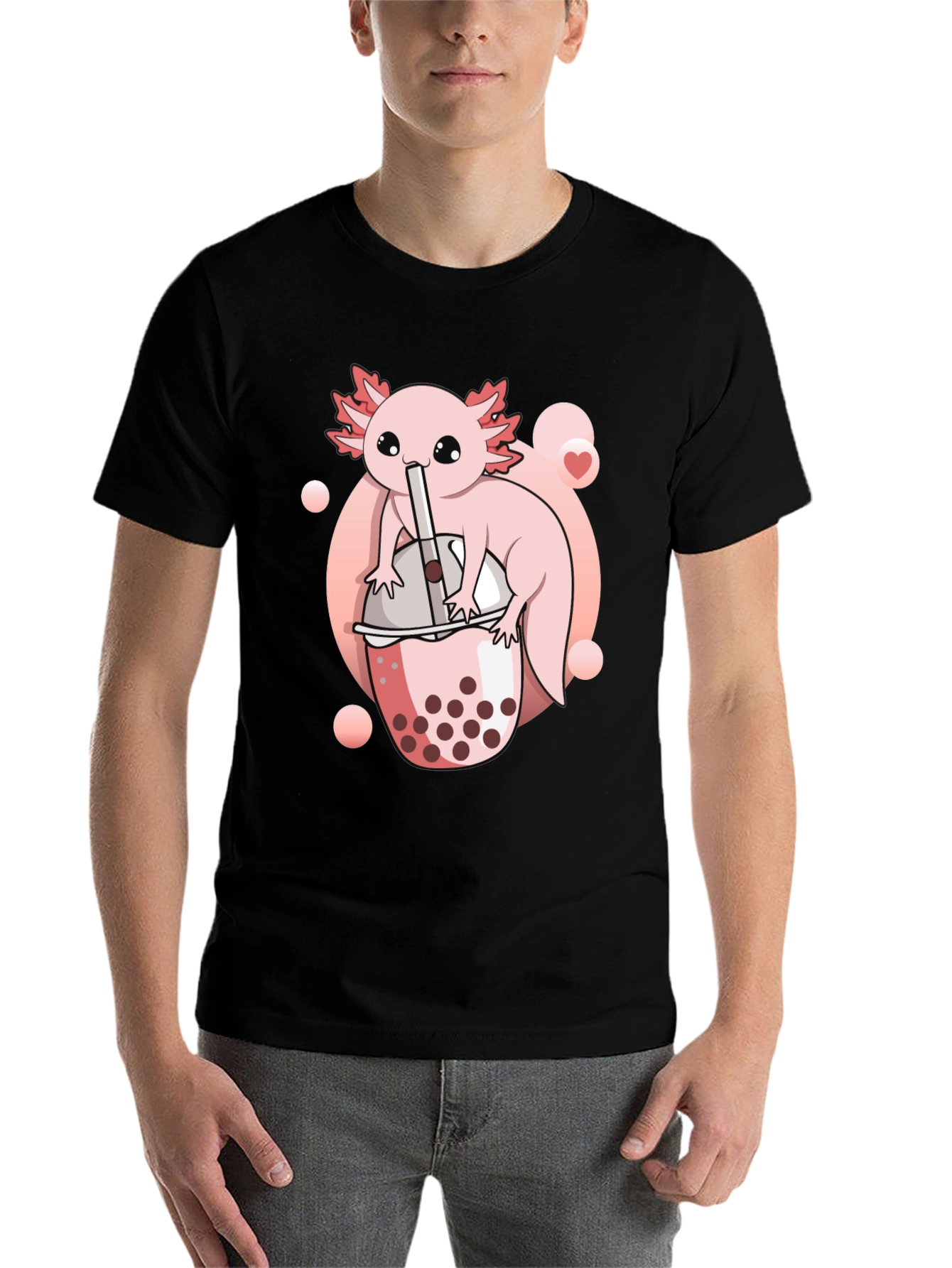 Black Axolotl Boba Tea Graphic Tee view 7