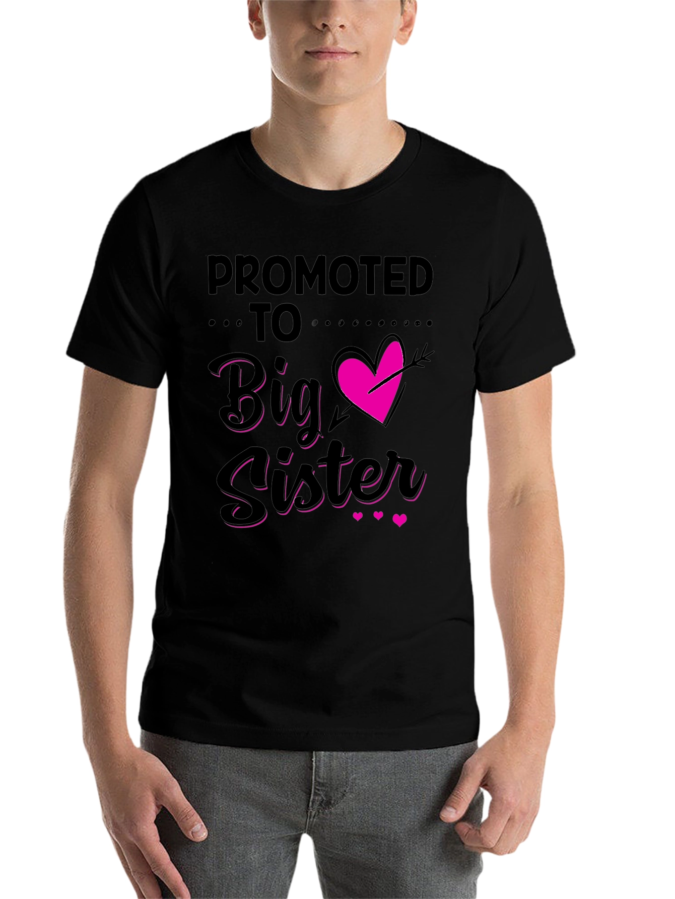 Black Promoted to Big Sister T-Shirt view 7