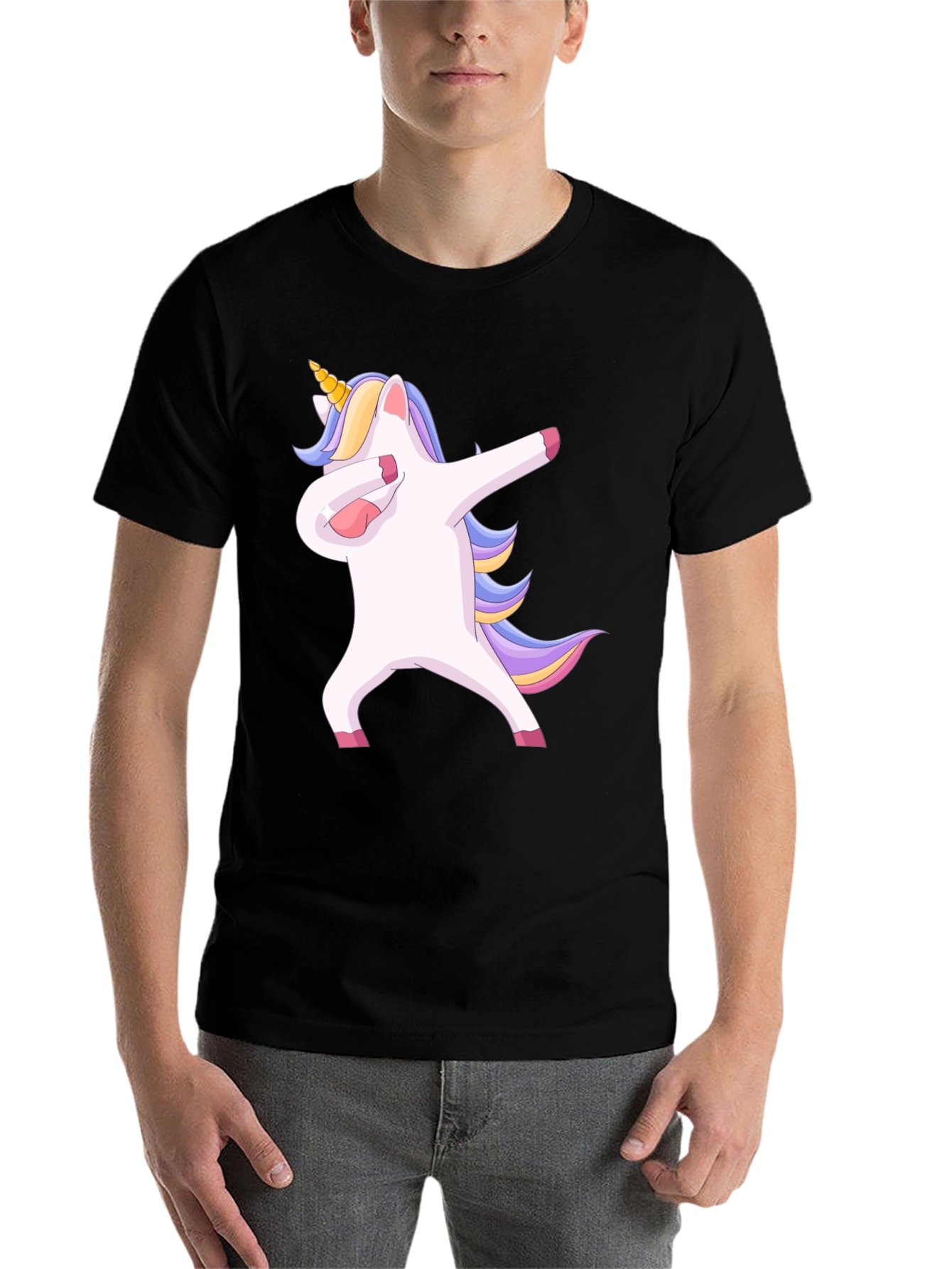 Black Dabbing Unicorn T-Shirt - Fun & Unique Design view 7