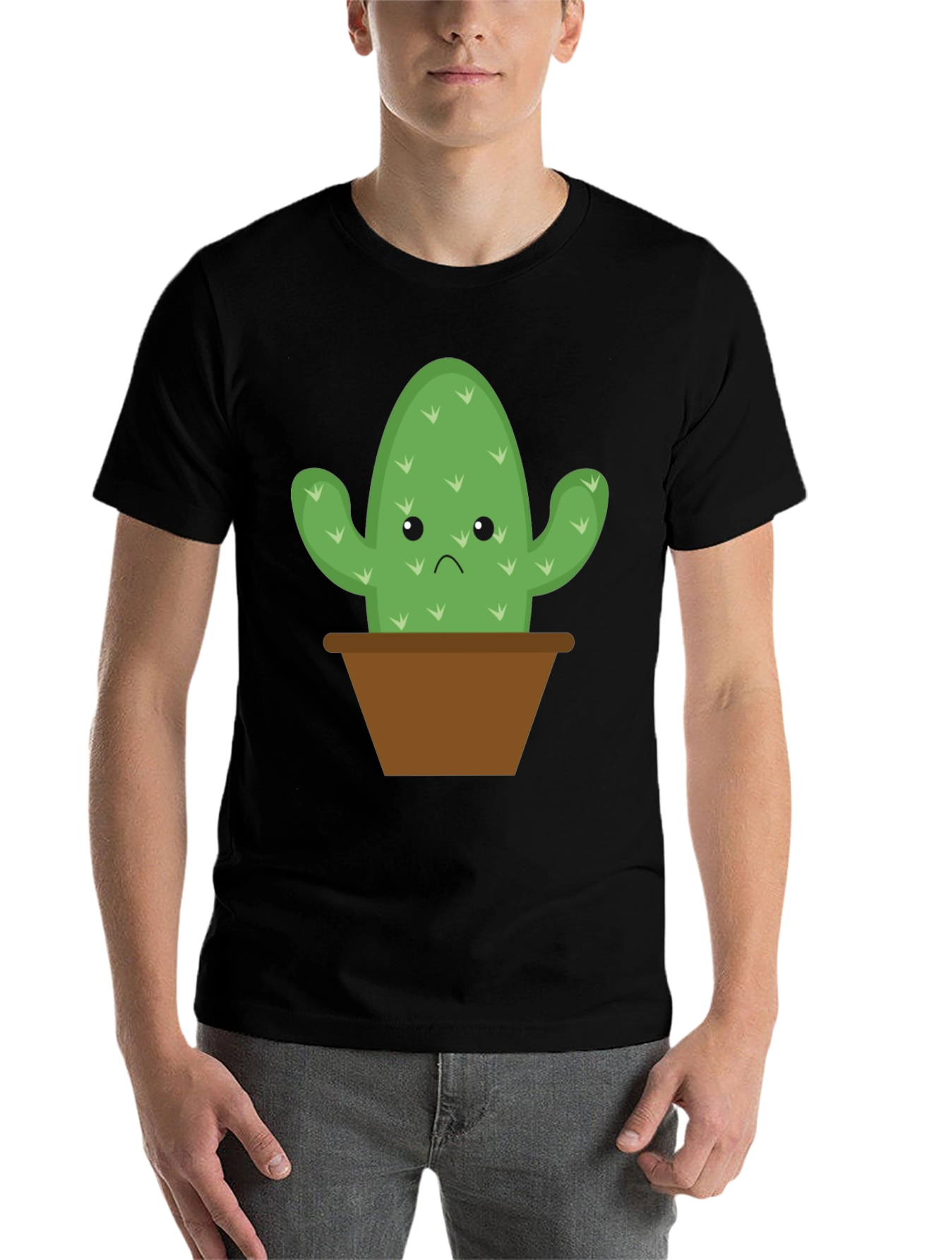 Sad Cactus T-Shirt - Funny Plant Graphic Tee - 7