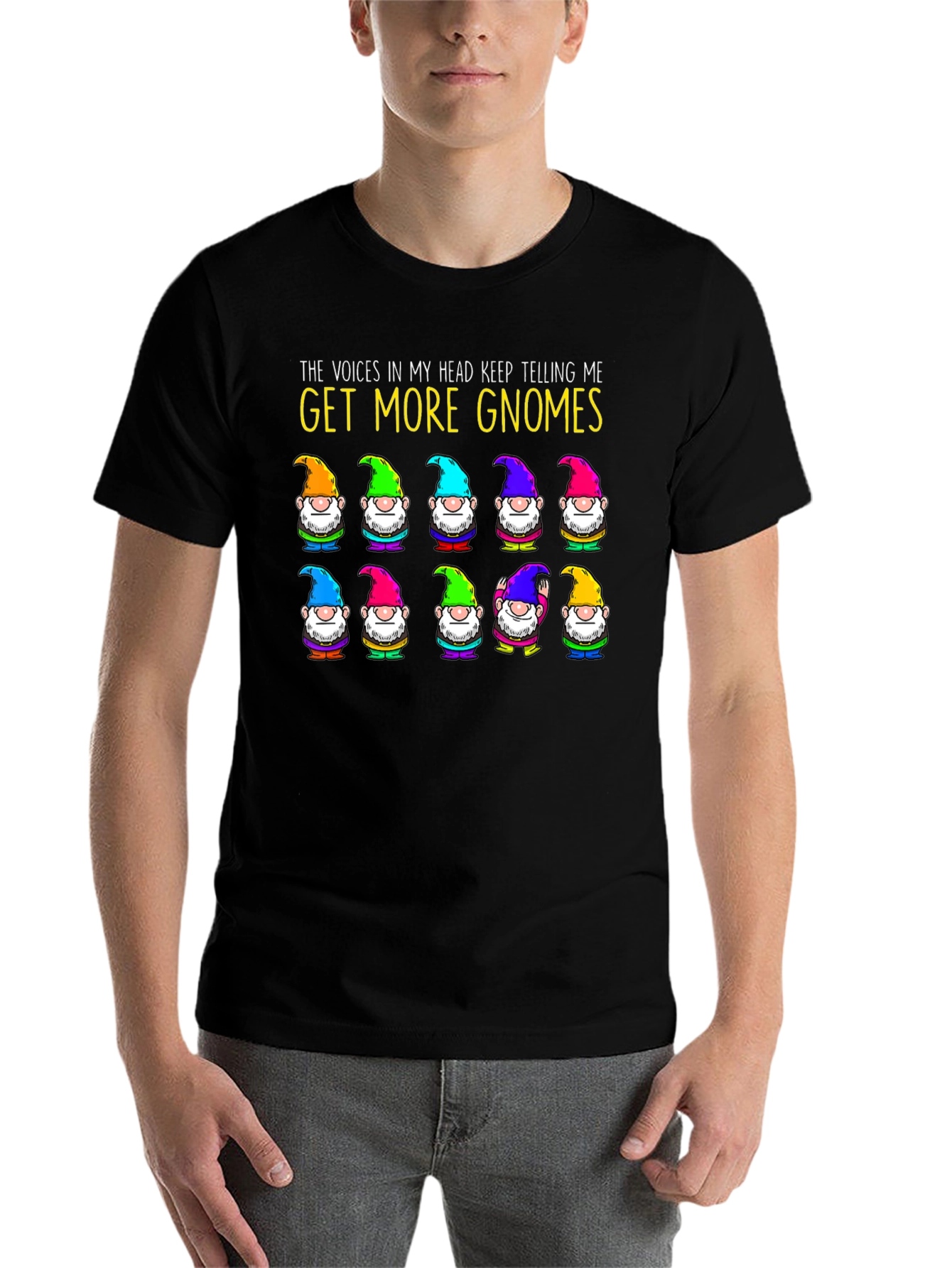 Black Get More Gnomes T-Shirt Funny Garden Lover Tee view 7