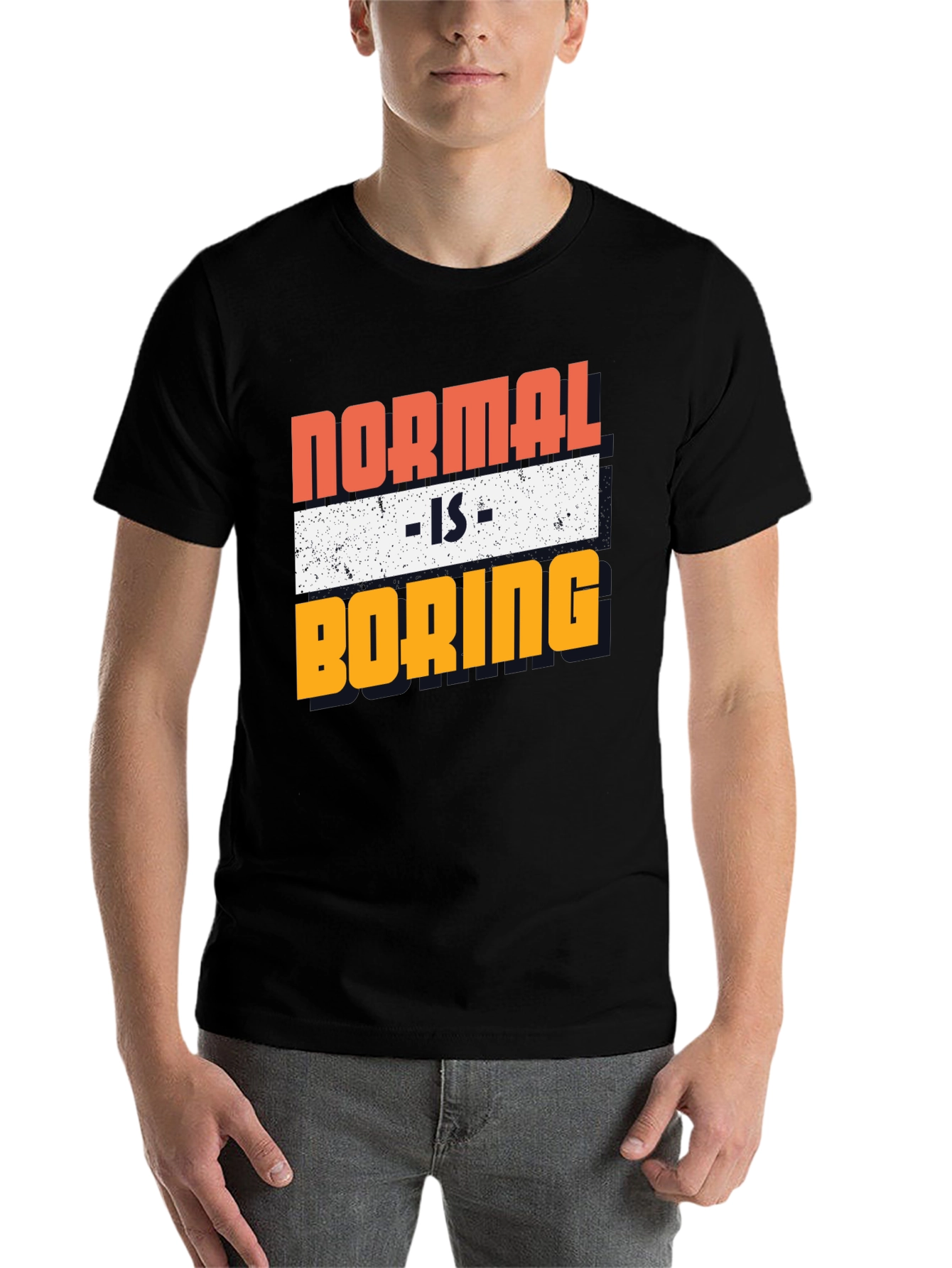 Black Normal Is Boring Graphic Tee view 7