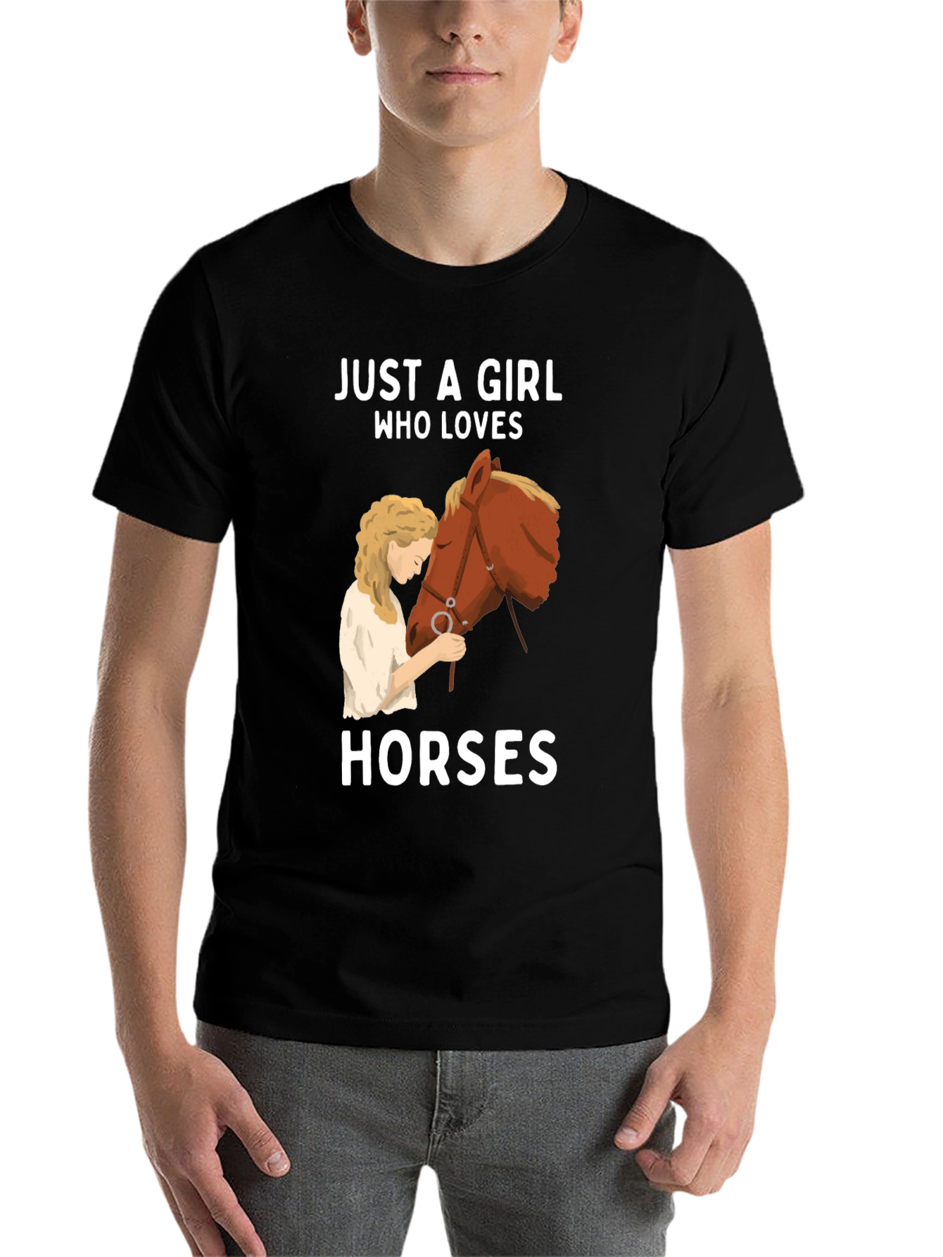 Black Girl Who Loves Horses T-Shirt view 7