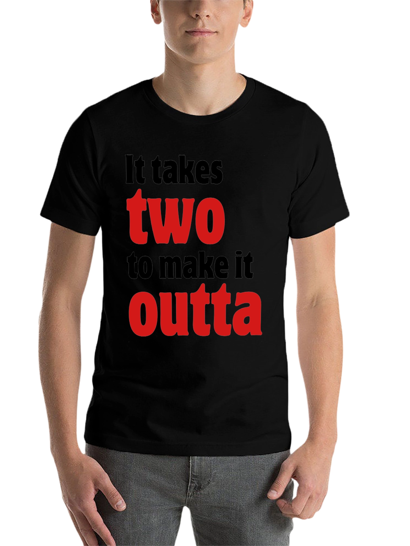 Black It Takes Two T-Shirt - Stylish Graphic Tee view 7