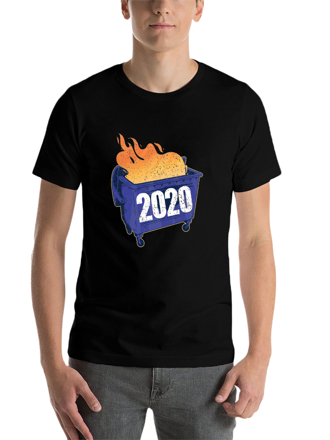 Black 2020 Dumpster Fire Graphic T-Shirt view 7