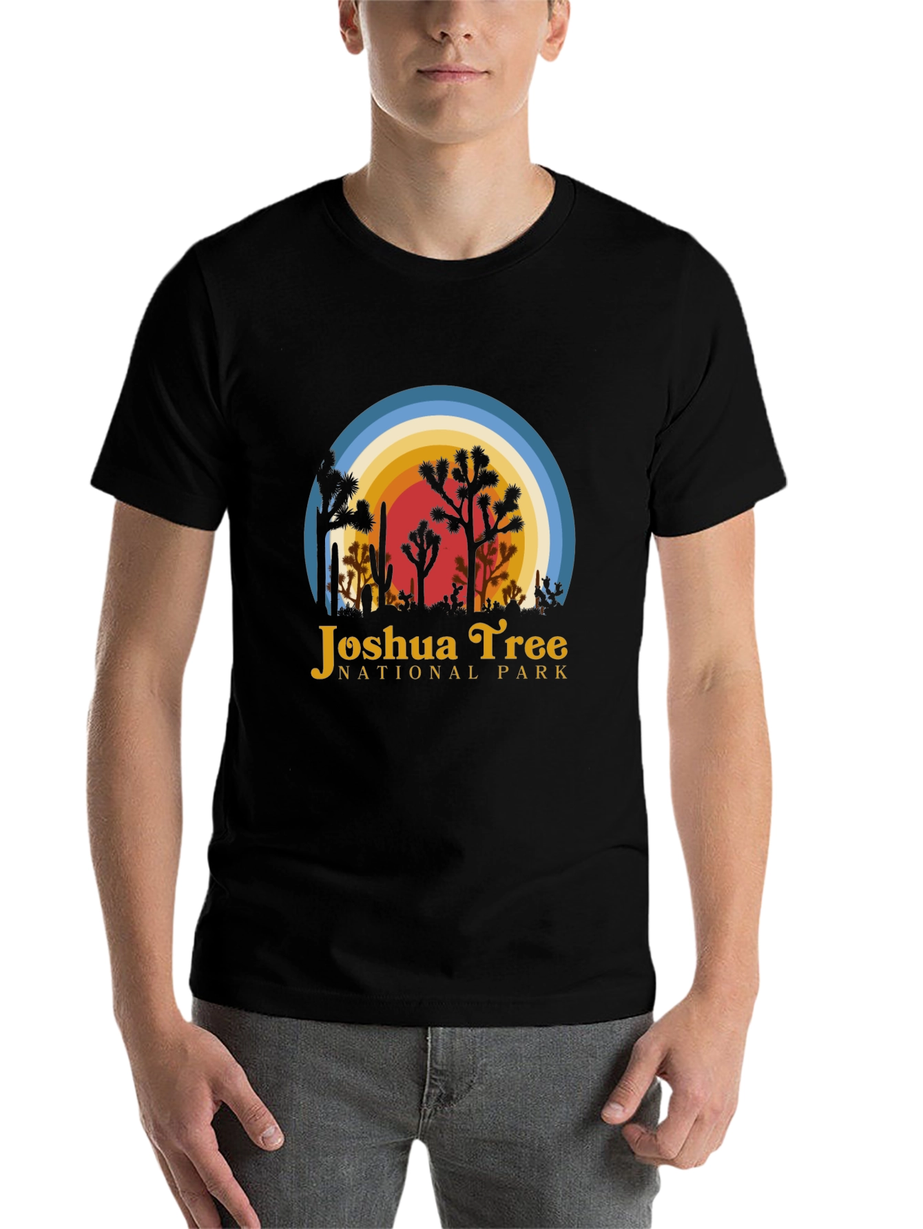 Black Joshua Tree National Park T-Shirt view 7