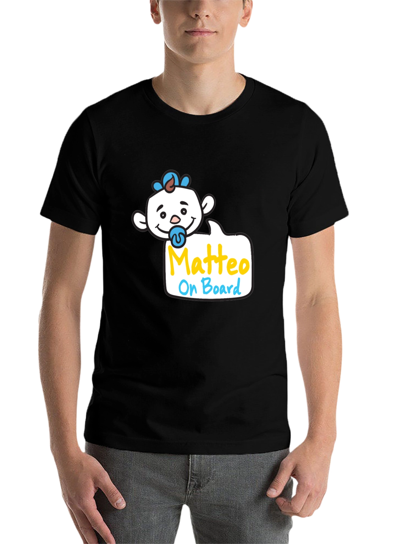 Matteo On Board Baby Graphic Tee - Black - 7