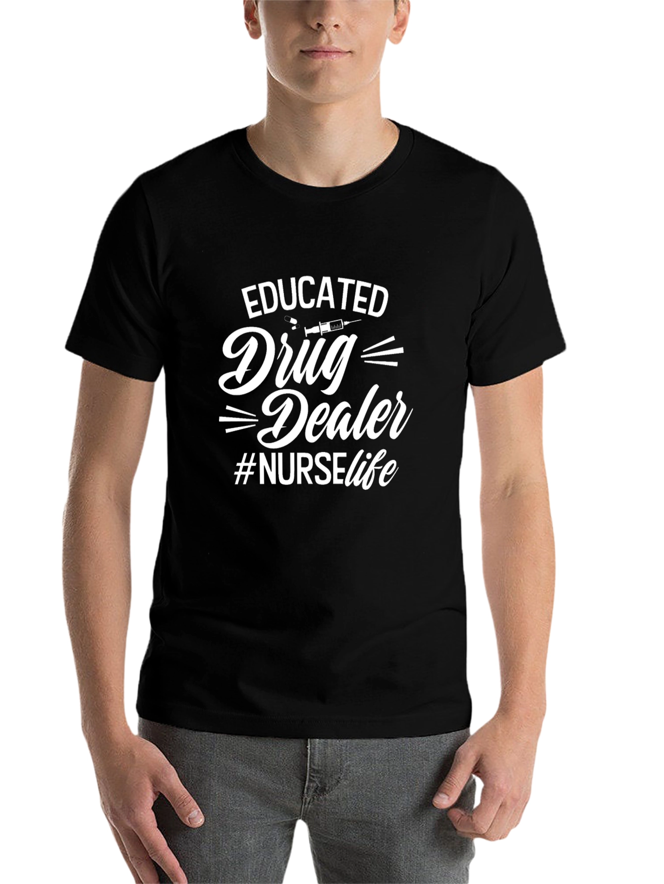 Black Educated Drug Dealer Nurse Life T-Shirt view 7