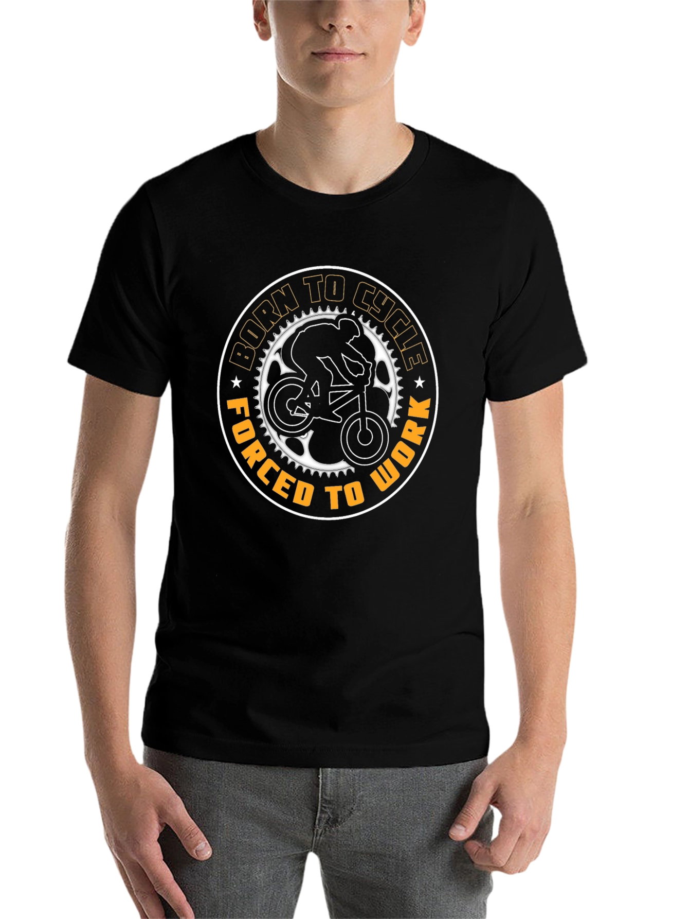 Black Born To Cycle T-Shirt view 7