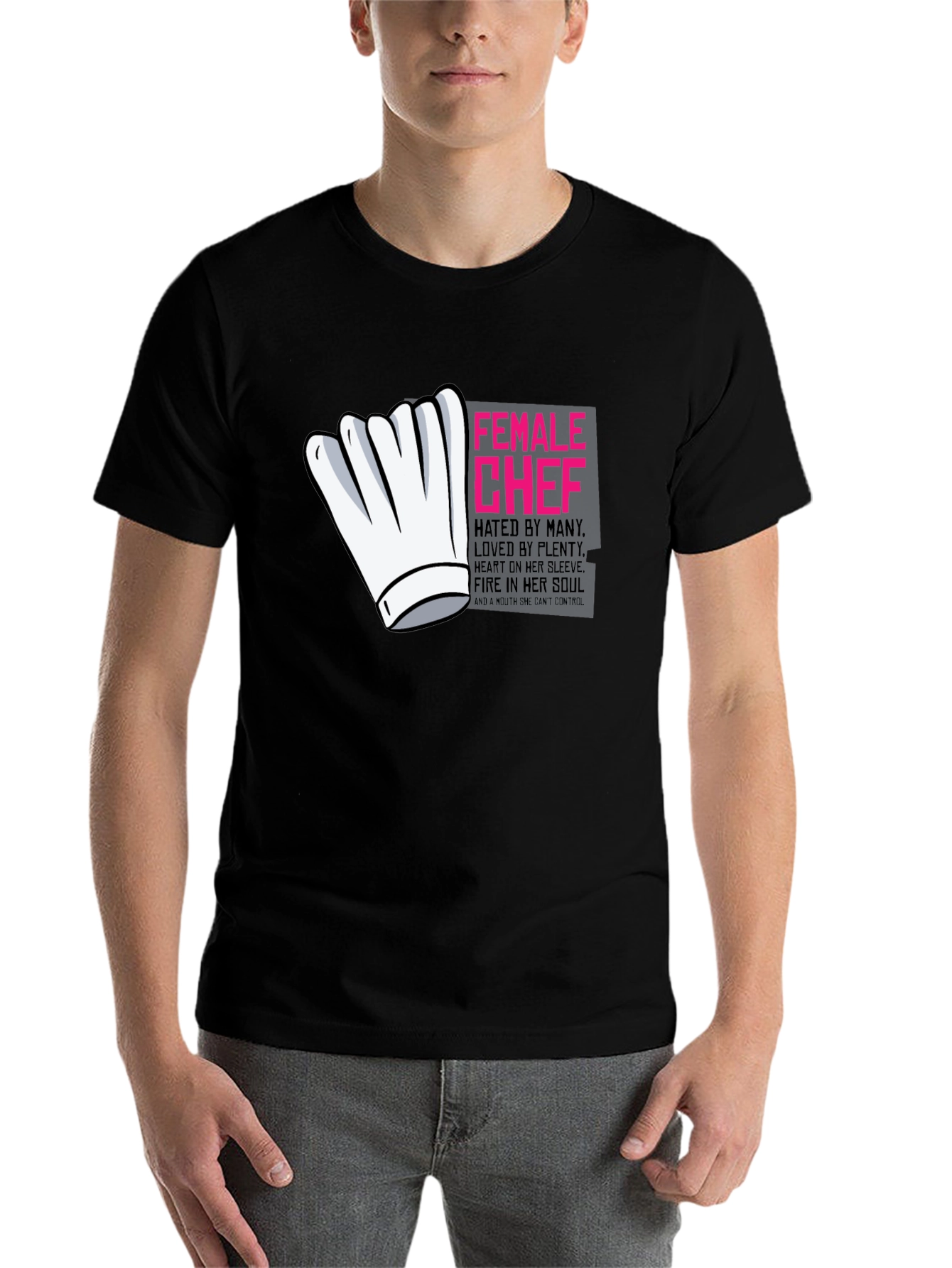 Black Female Chef Graphic T-Shirt view 7
