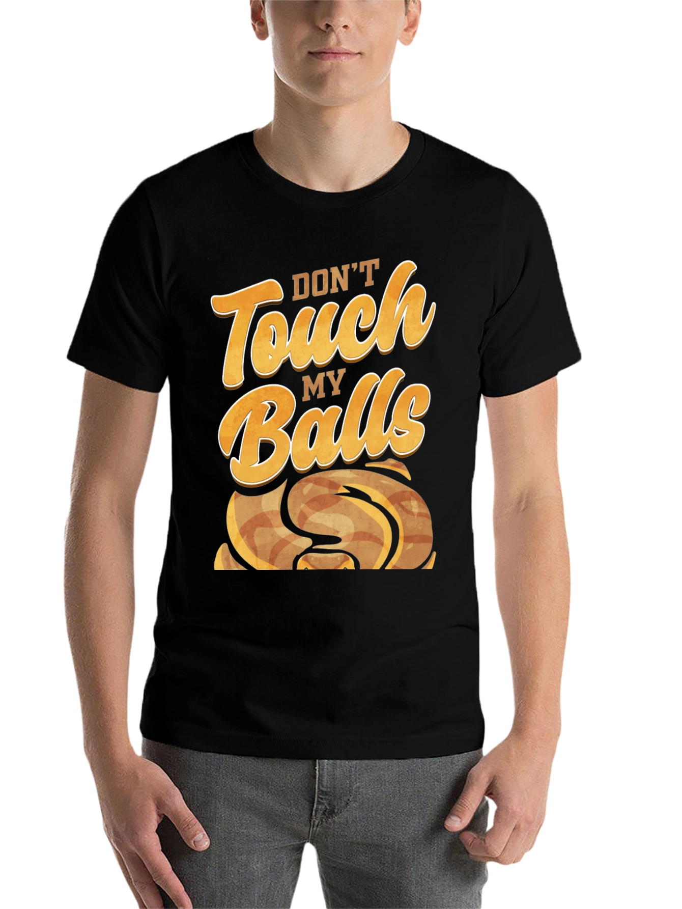 Black Don't Touch My Balls - Novelty Graphic T-Shirt view 7