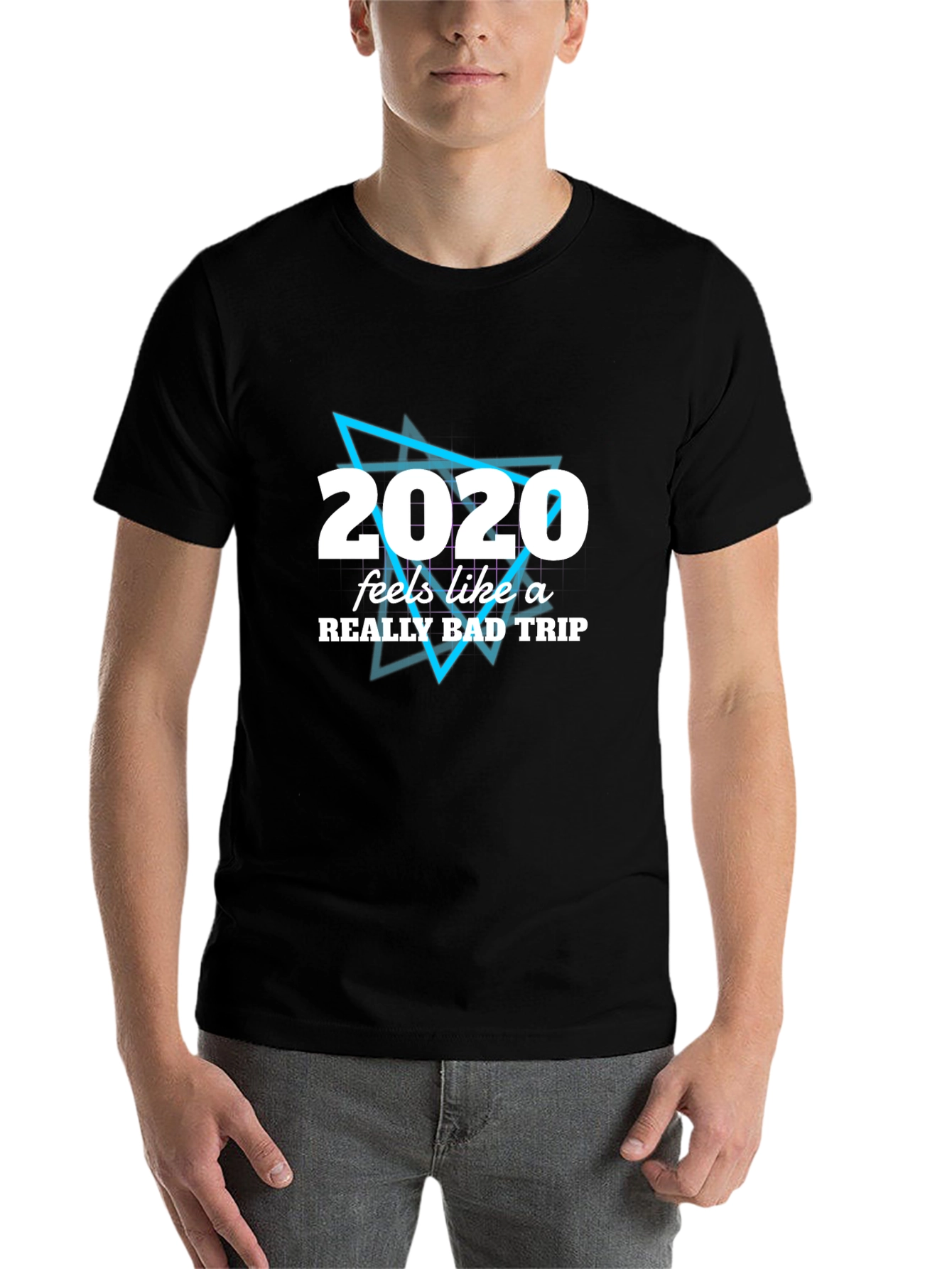 Black 2020 Bad Trip Graphic Tee - Men's Black T-Shirt view 7