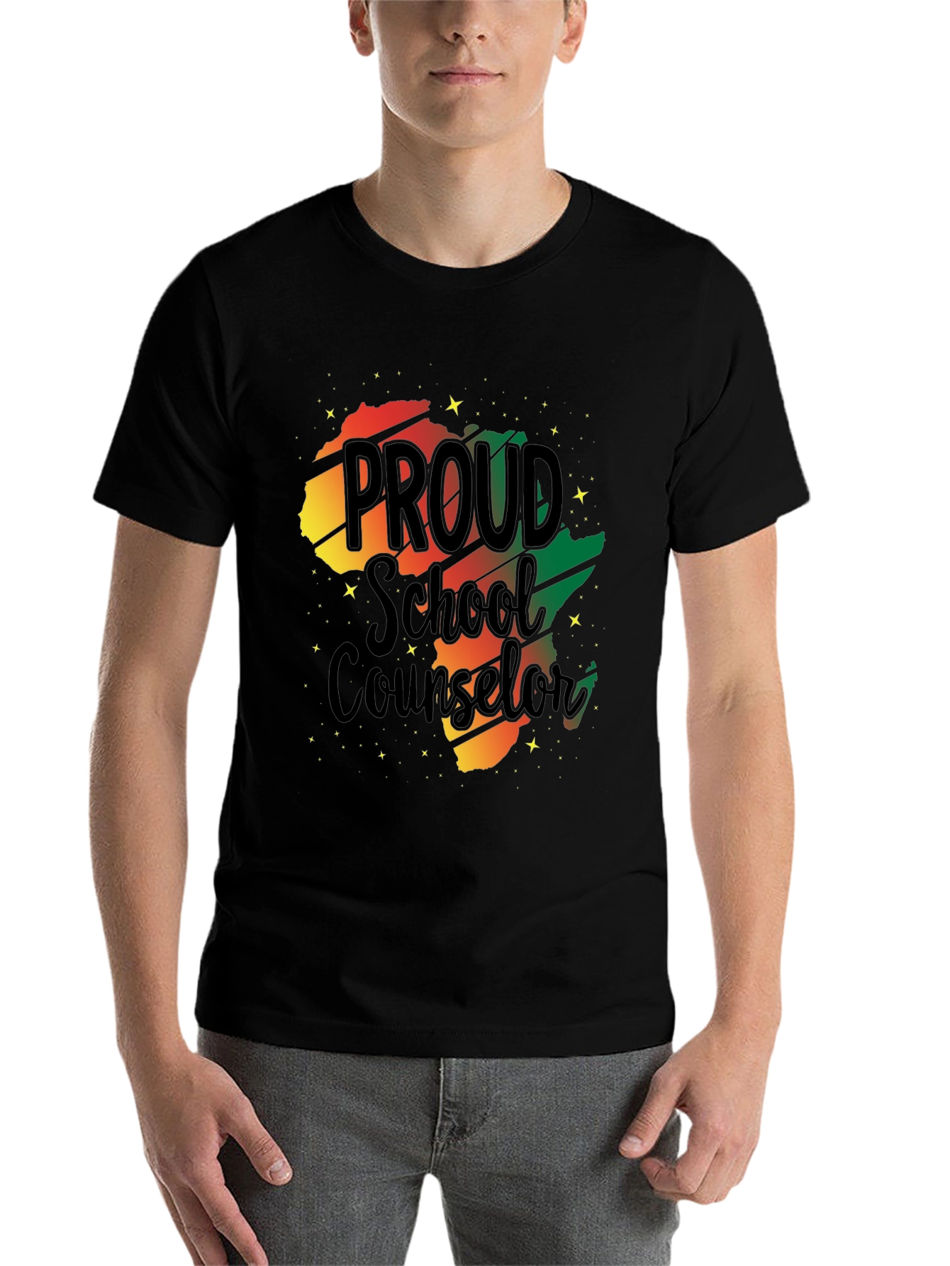 Proud School Counselor Black Pride T-Shirt - 7