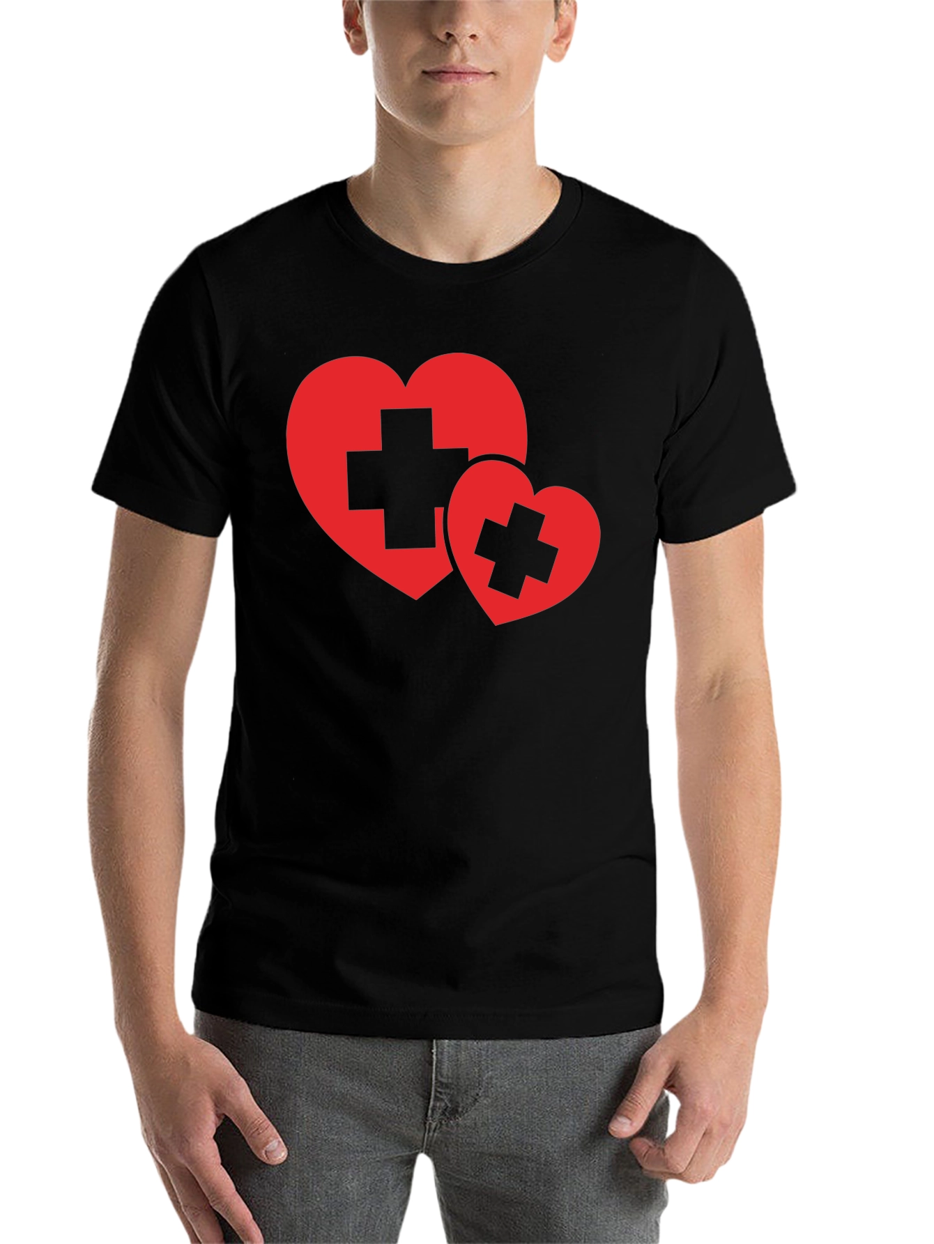 Black Heart Plus Graphic Tee - Black Unisex view 7