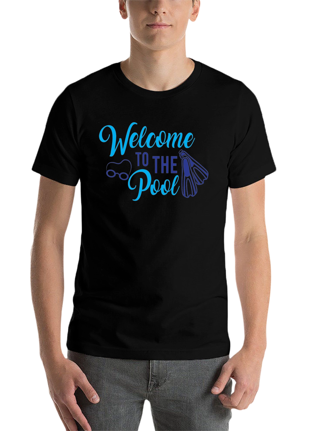 Black Welcome to the Pool Graphic Tee view 7