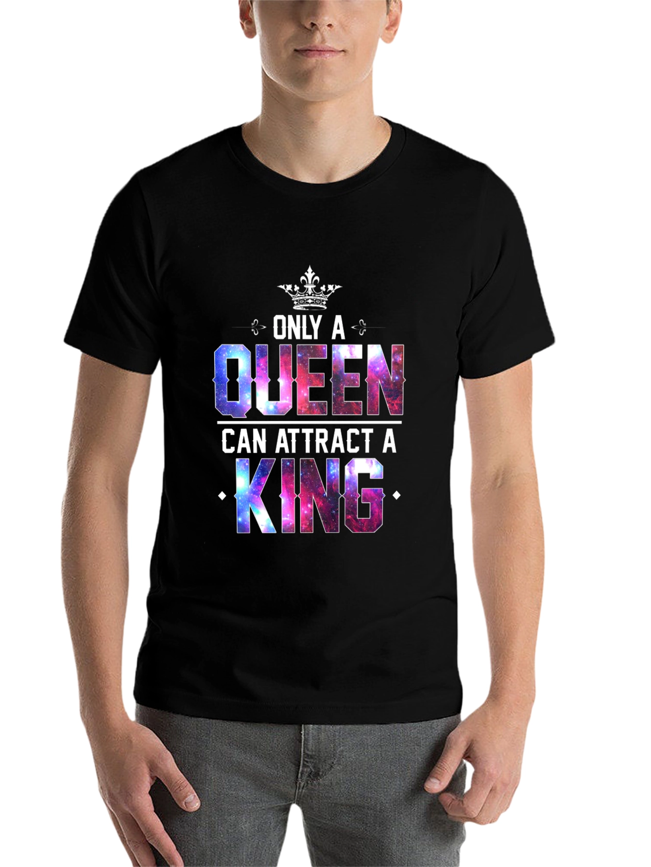 Black Queen & King Graphic T-Shirt view 7