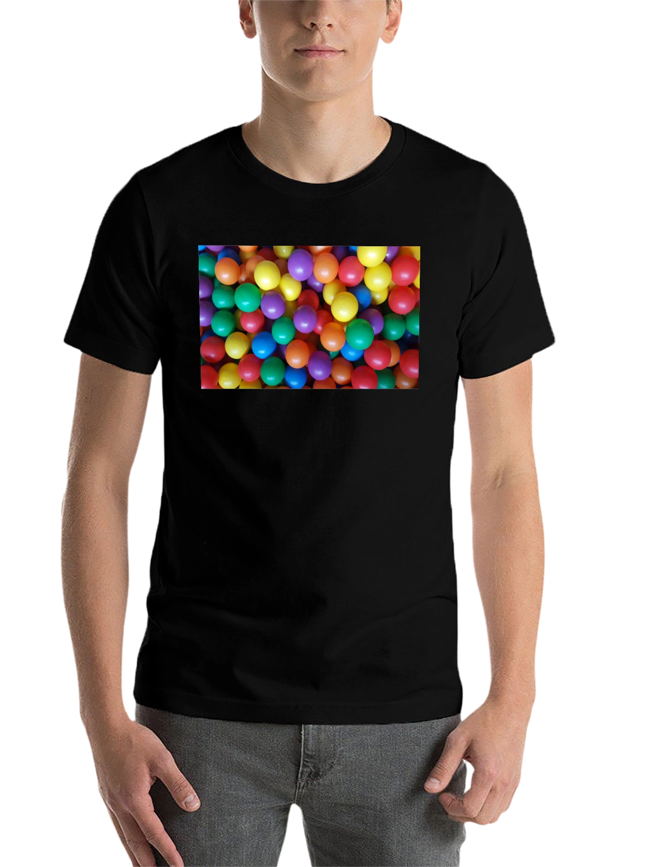 Black Fun Ball Pit T-Shirt - Novelty Graphic Tee view 7