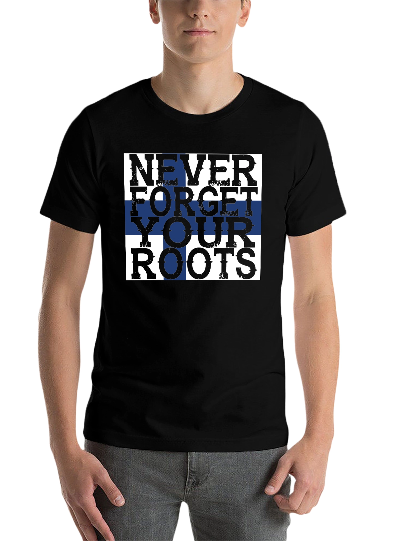 Never Forget Your Roots T-Shirt - Finland Flag Design - 7