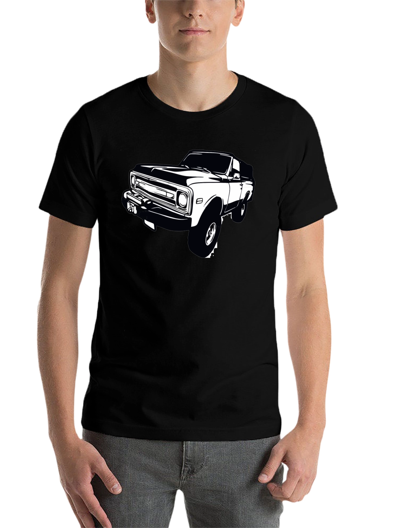 Black Classic Truck Graphic Tee - Black view 7