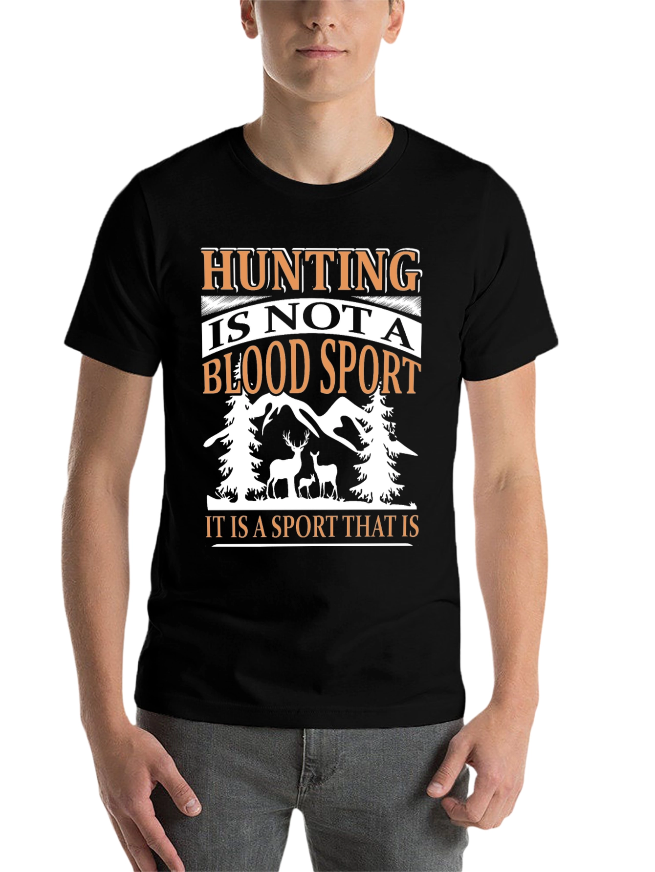 Black Hunting Is Not A Blood Sport Graphic Tee view 7