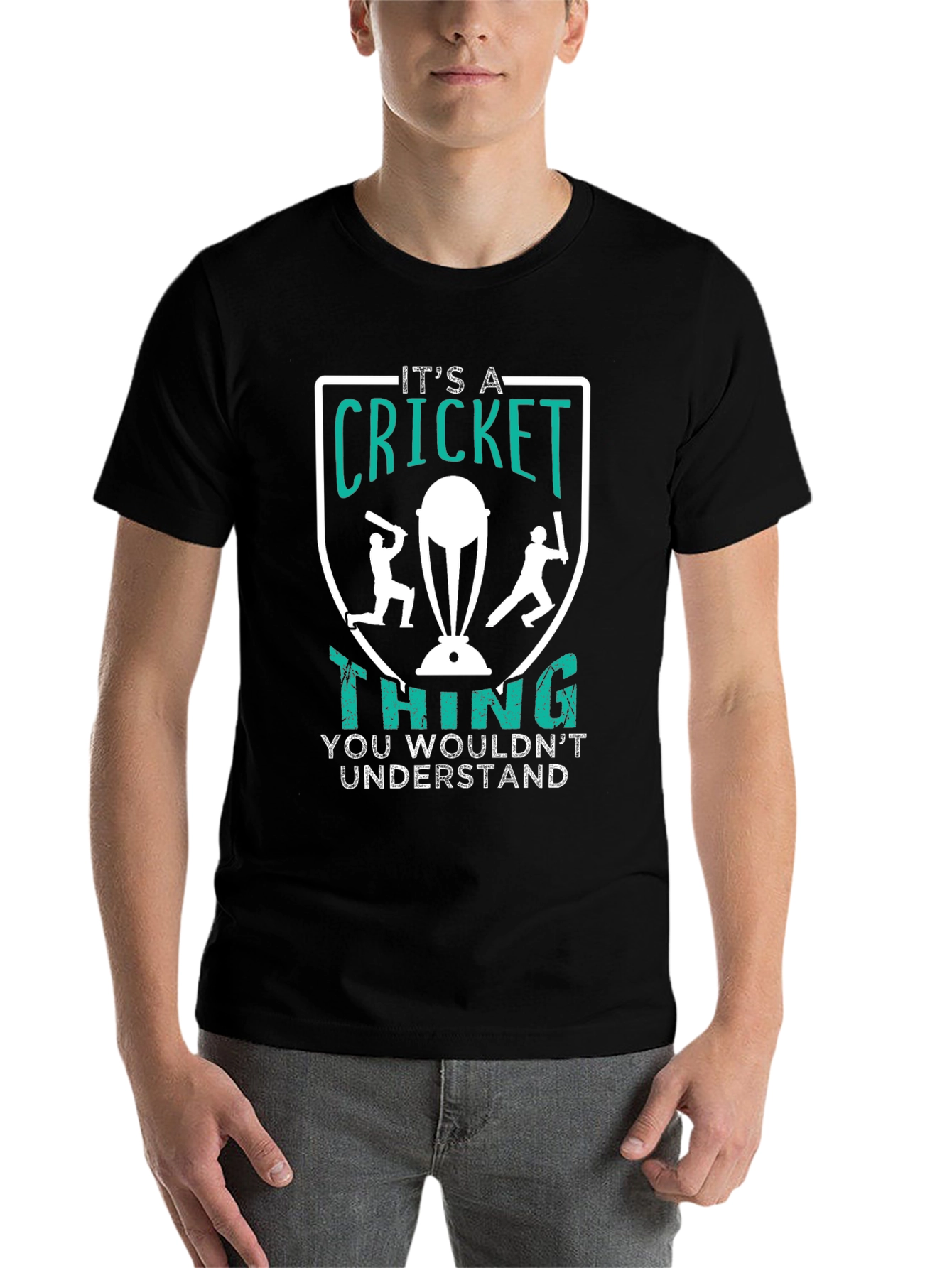 Black Cricket Thing Graphic T-Shirt view 7