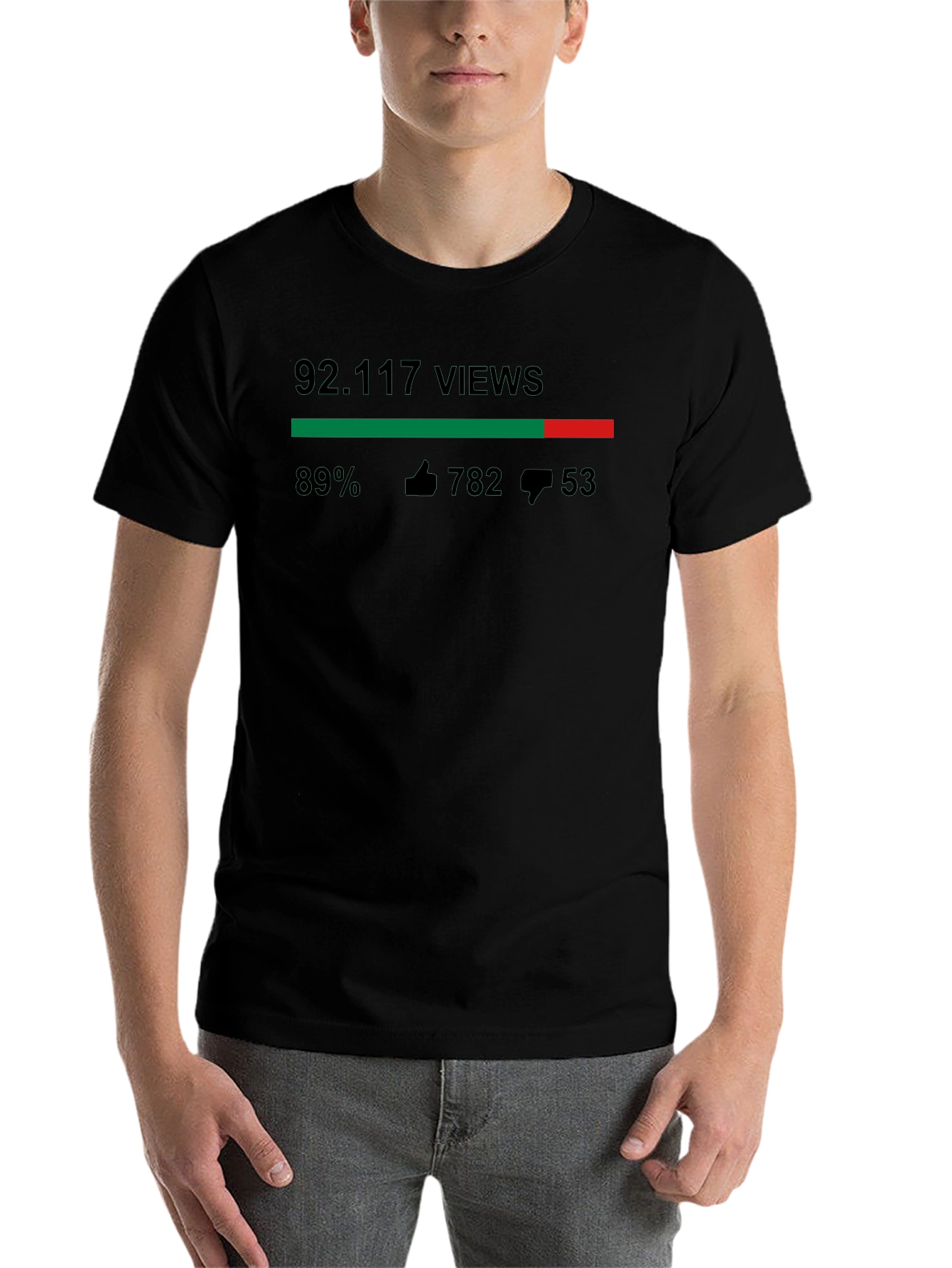 Black 92,117 Views Graphic T-Shirt view 7