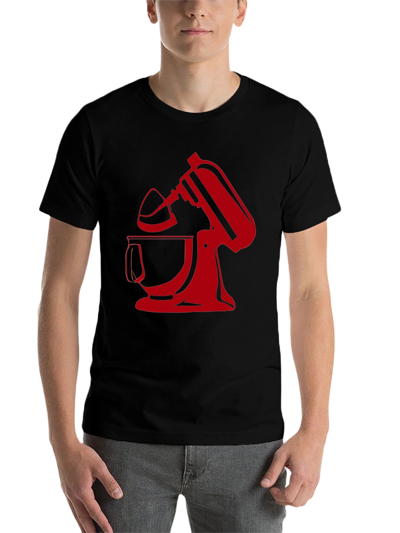 Black Red Mixer Graphic T-Shirt - Baking Enthusiast Apparel view 7