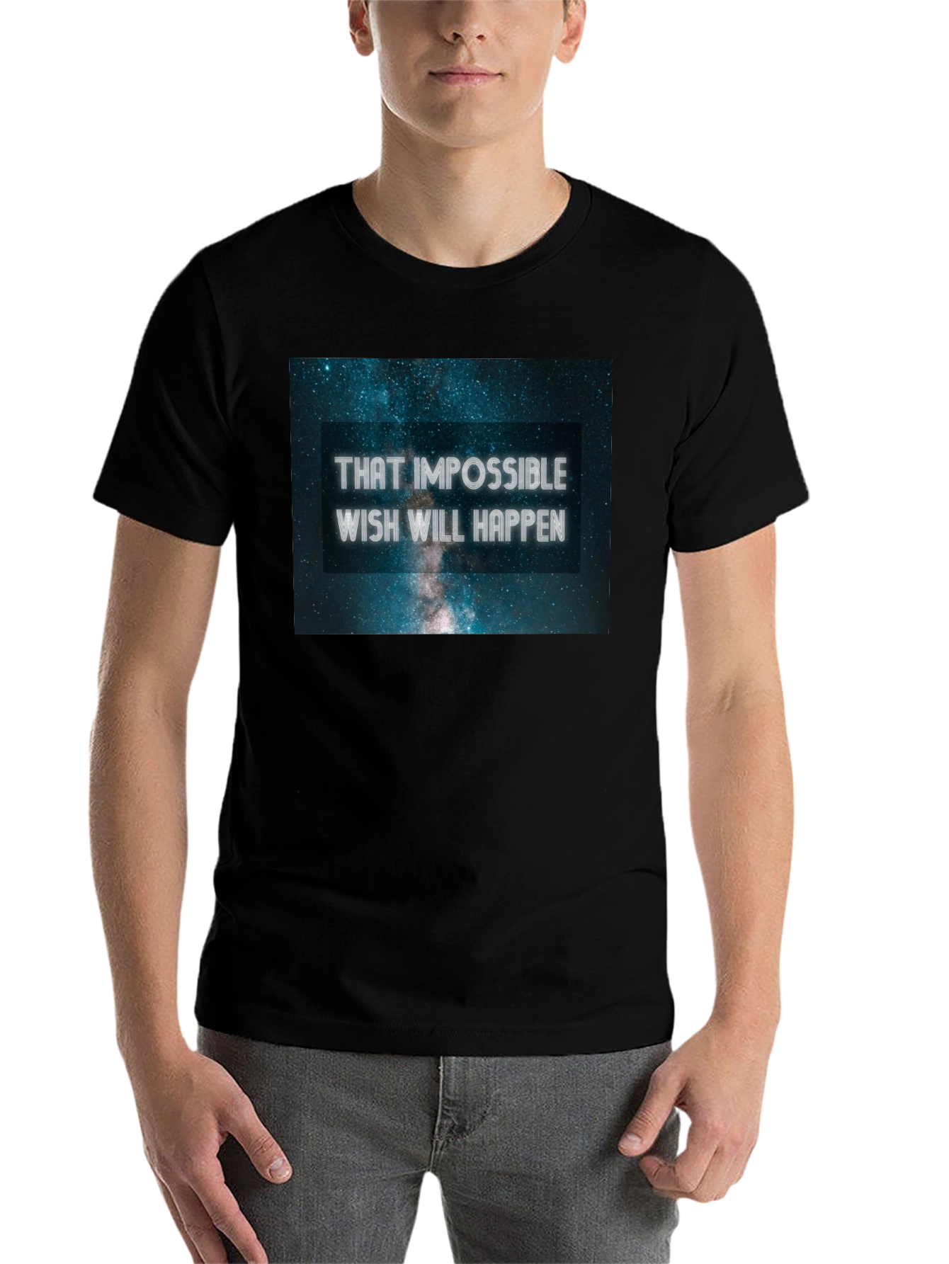 Black Impossible Wish Tee - Galaxy Dream view 7