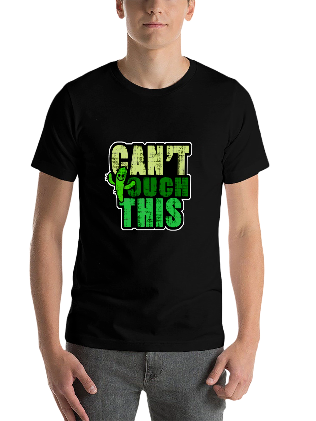 Black Can't Touch This Cactus Graphic T-Shirt view 7