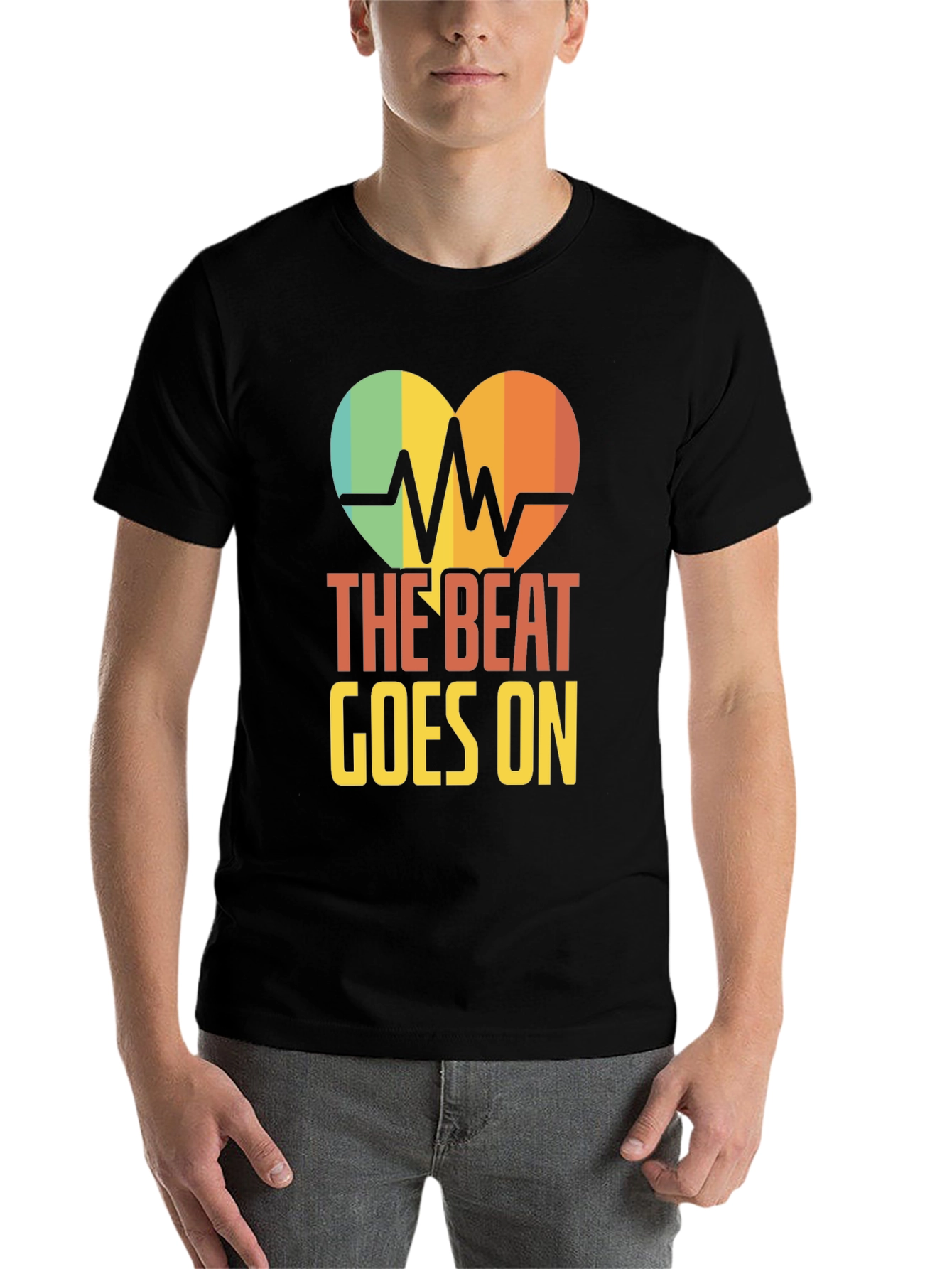 Black The Beat Goes On Graphic Tee view 7