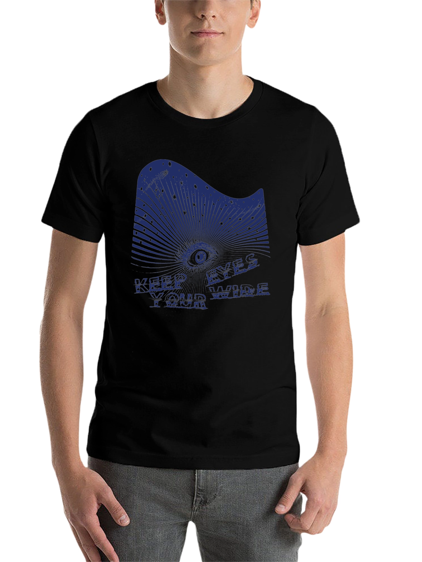 Black Keep Your Eyes Wide T-Shirt - Edgy Graphic Tee view 7