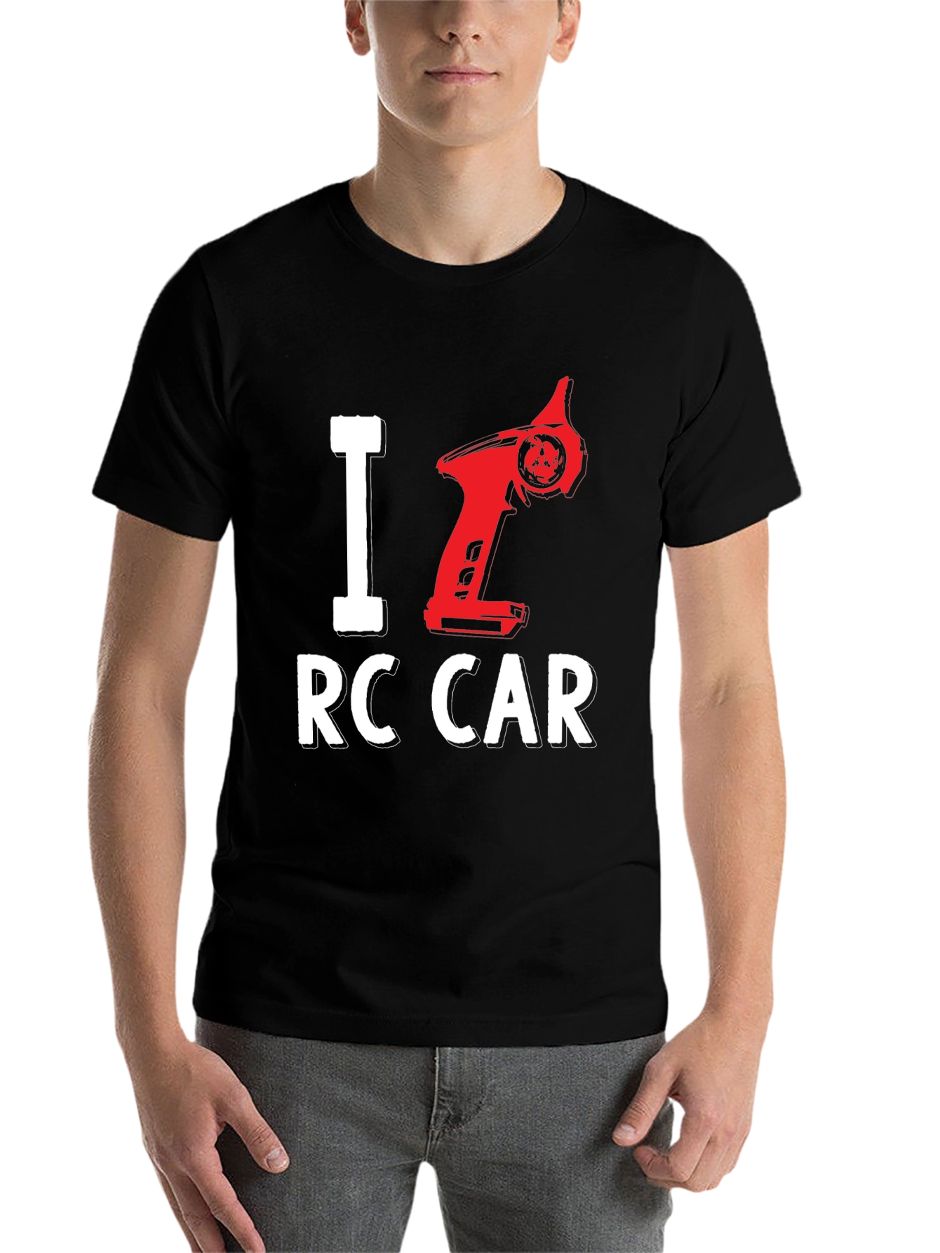 Black I Love RC Car Black T-Shirt view 7