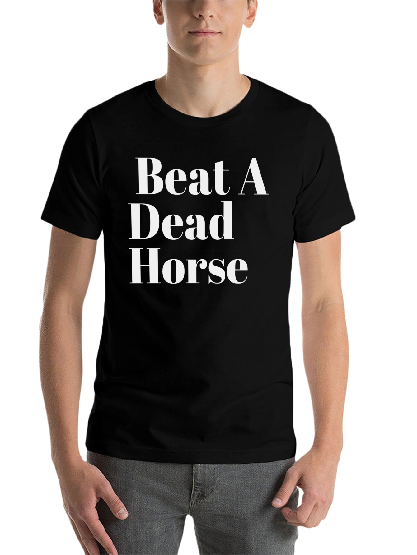 Black Beat A Dead Horse Black Graphic T-Shirt view 7