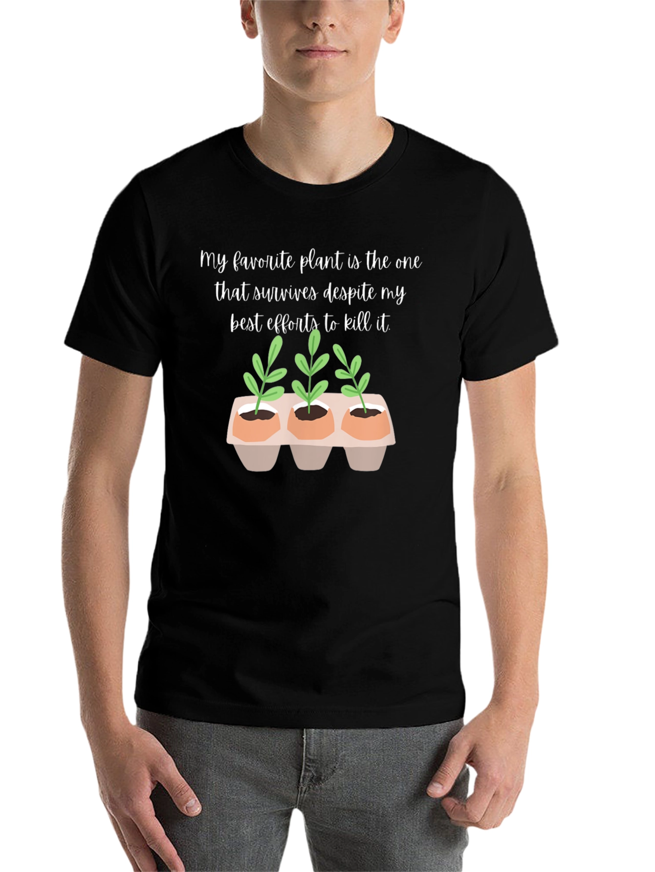 Black Resilient Plant Lover T-Shirt - Funny Gardening Gift view 7