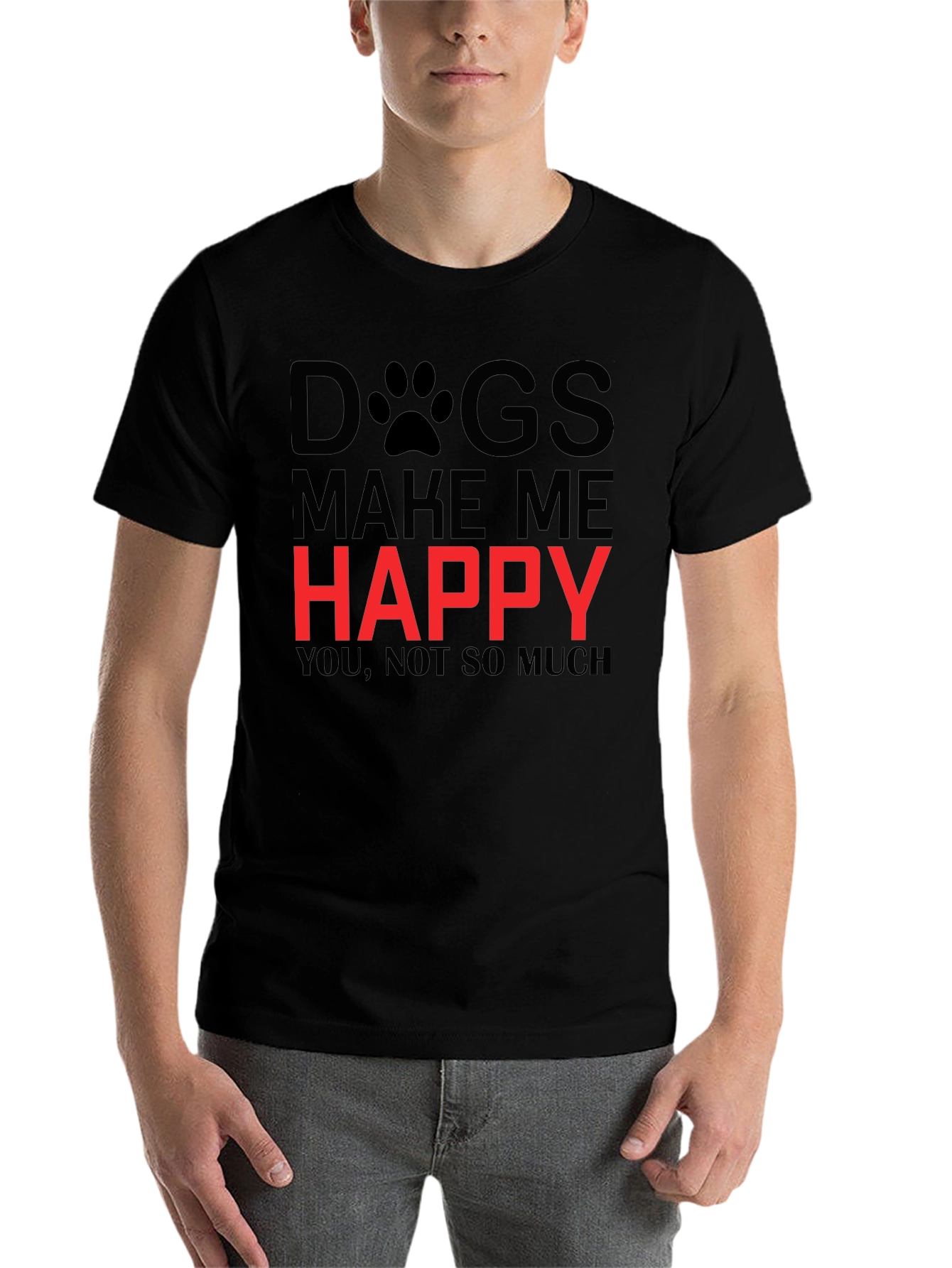 Black Dogs Make Me Happy Graphic Tee view 7