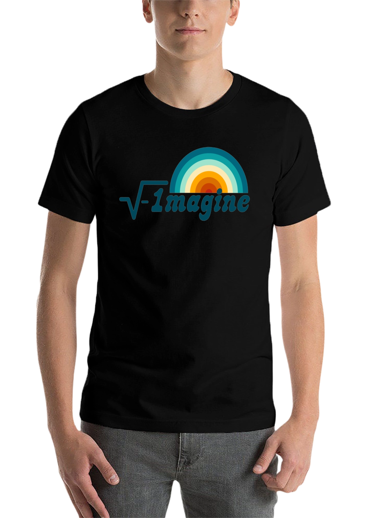 Black Imagine Math T-Shirt: Unique Graphic Tee for Thinkers view 7