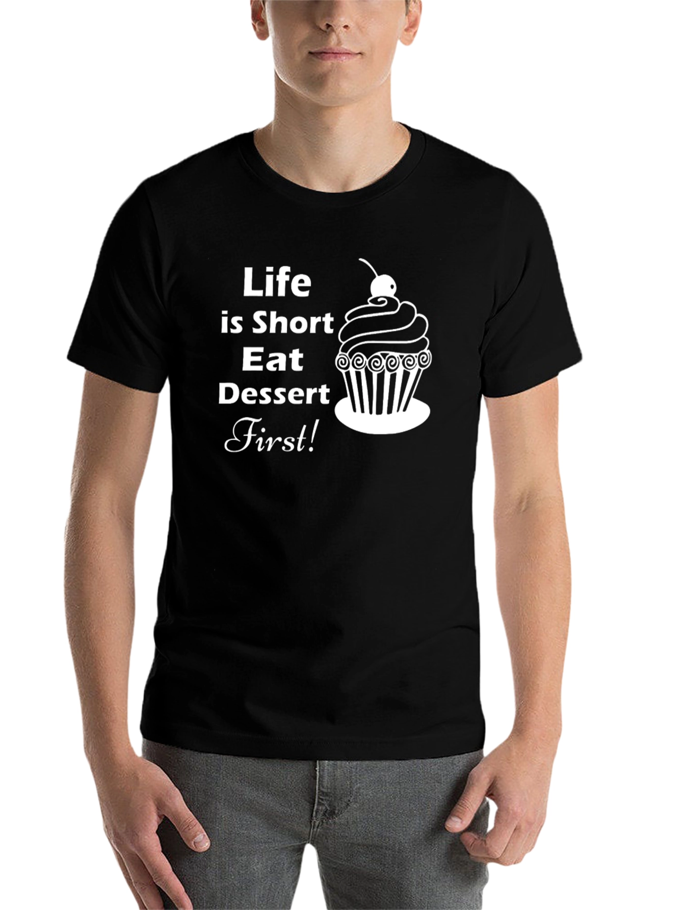Black Life is Short, Eat Dessert First! T-Shirt view 7