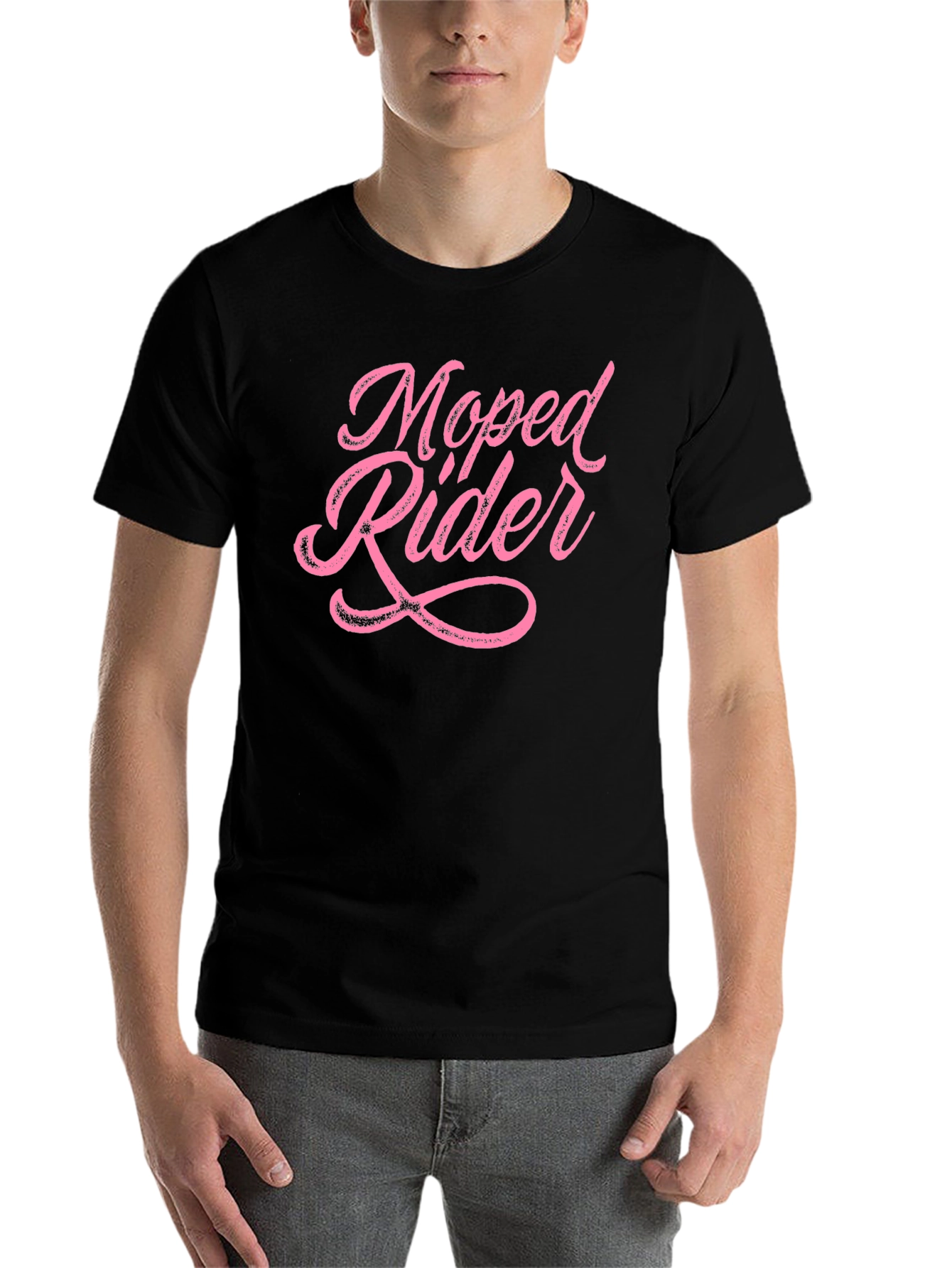 Black Moped Rider Graphic Tee view 7