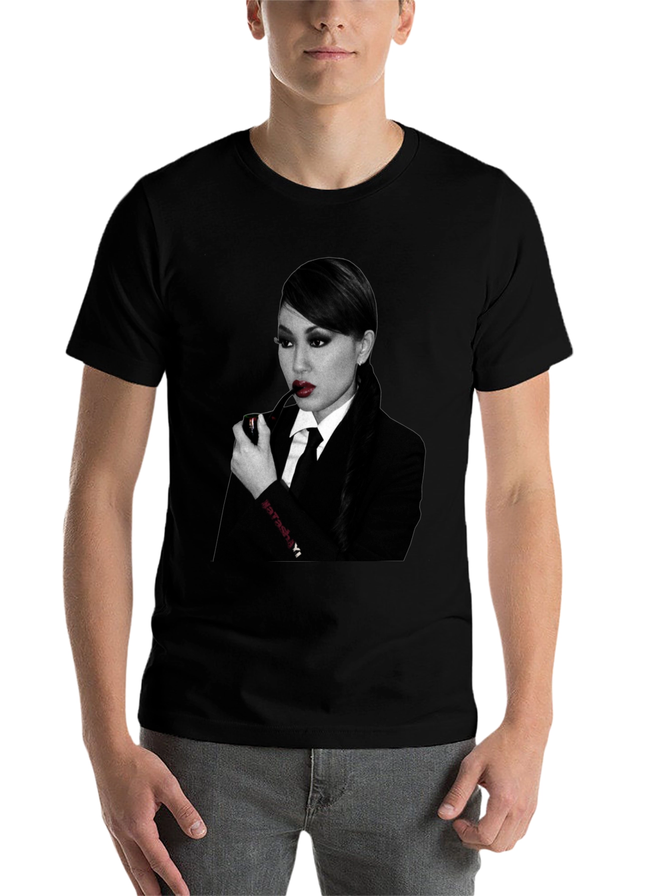 Black Natasha Yi Smoking Pipe Graphic Tee view 7