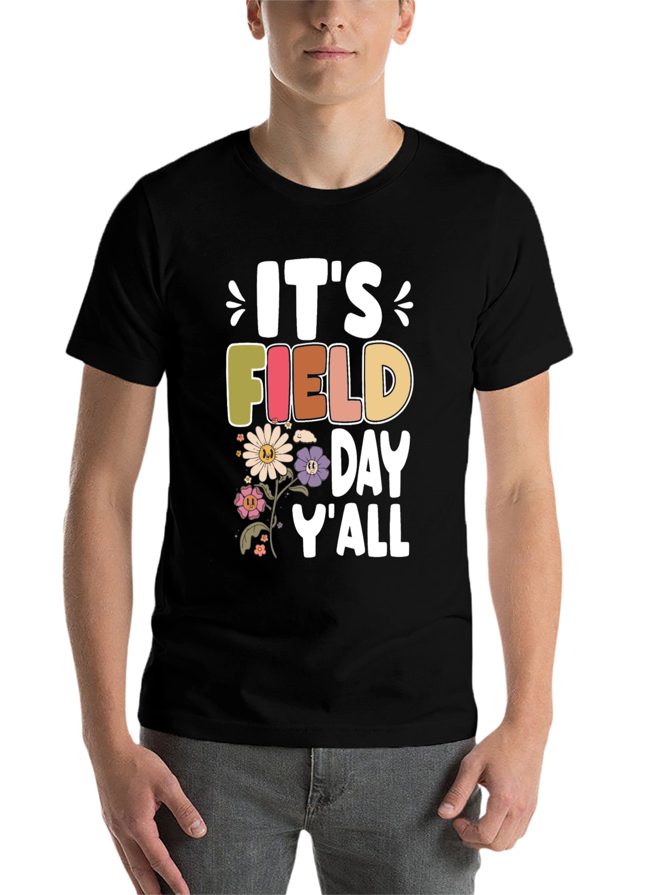 Black It's Field Day Y'all T-Shirt view 7